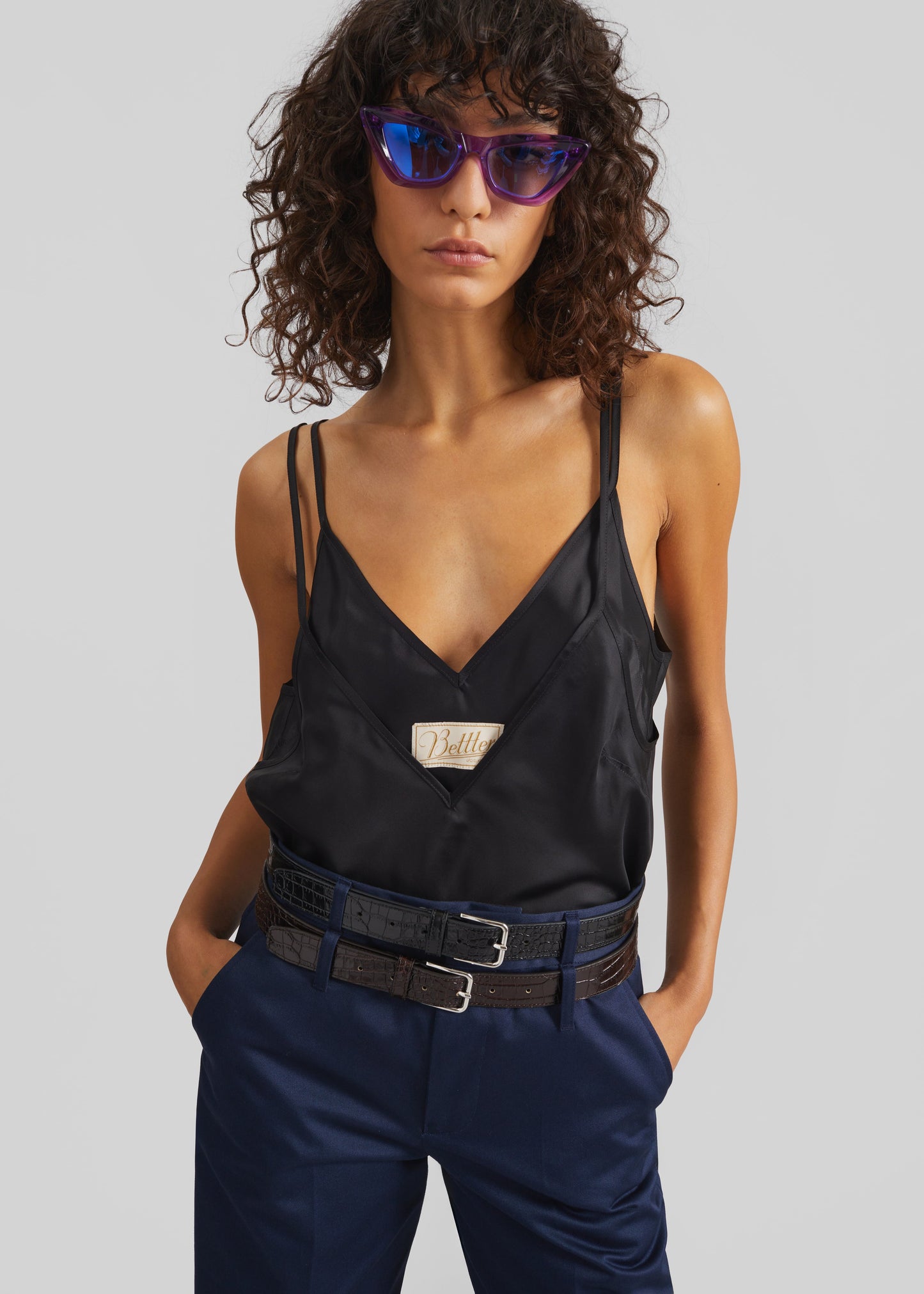 Bettter Double Cami Dress - Black