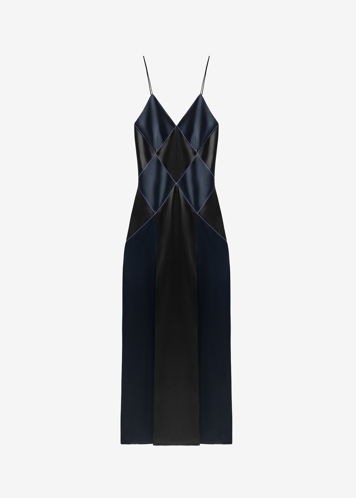 Bevza Rhombuses Dress - Dark Ink Navy/Black