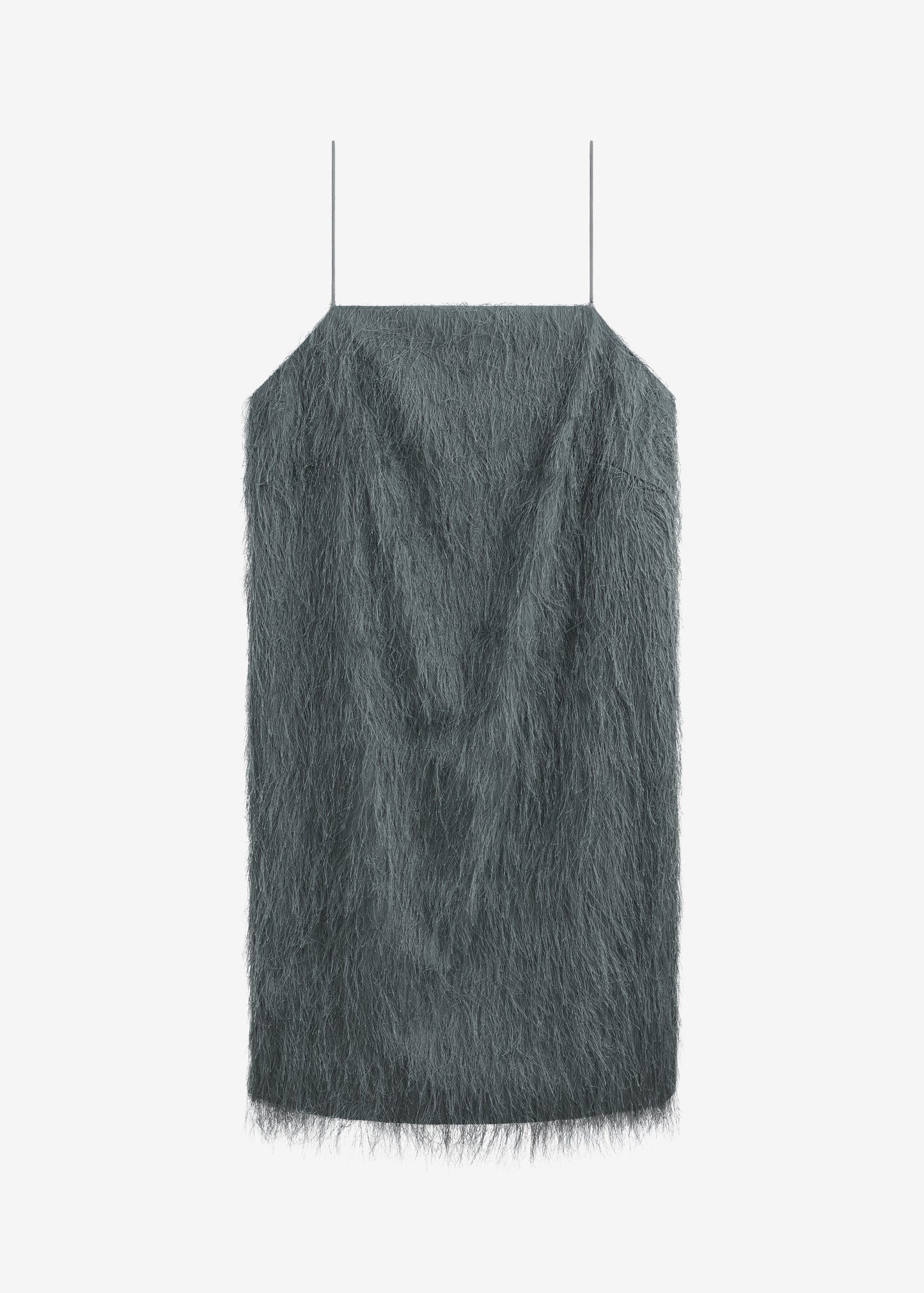 Biarritz Fringed Mini Dress - Storm Grey