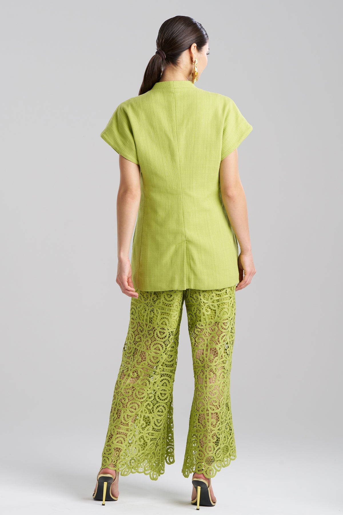 Basketweave Cotton Kimono Jacket