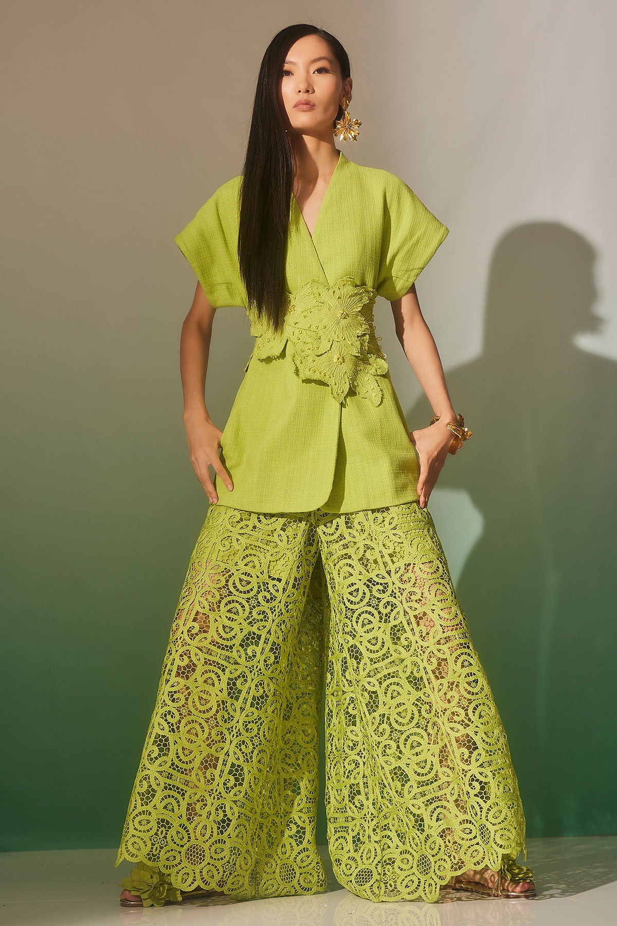 Basketweave Cotton Kimono Jacket