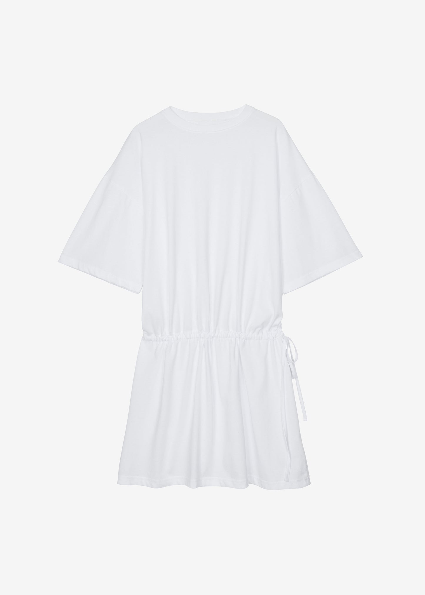 Calitri Drop Waist T-Shirt Dress - White