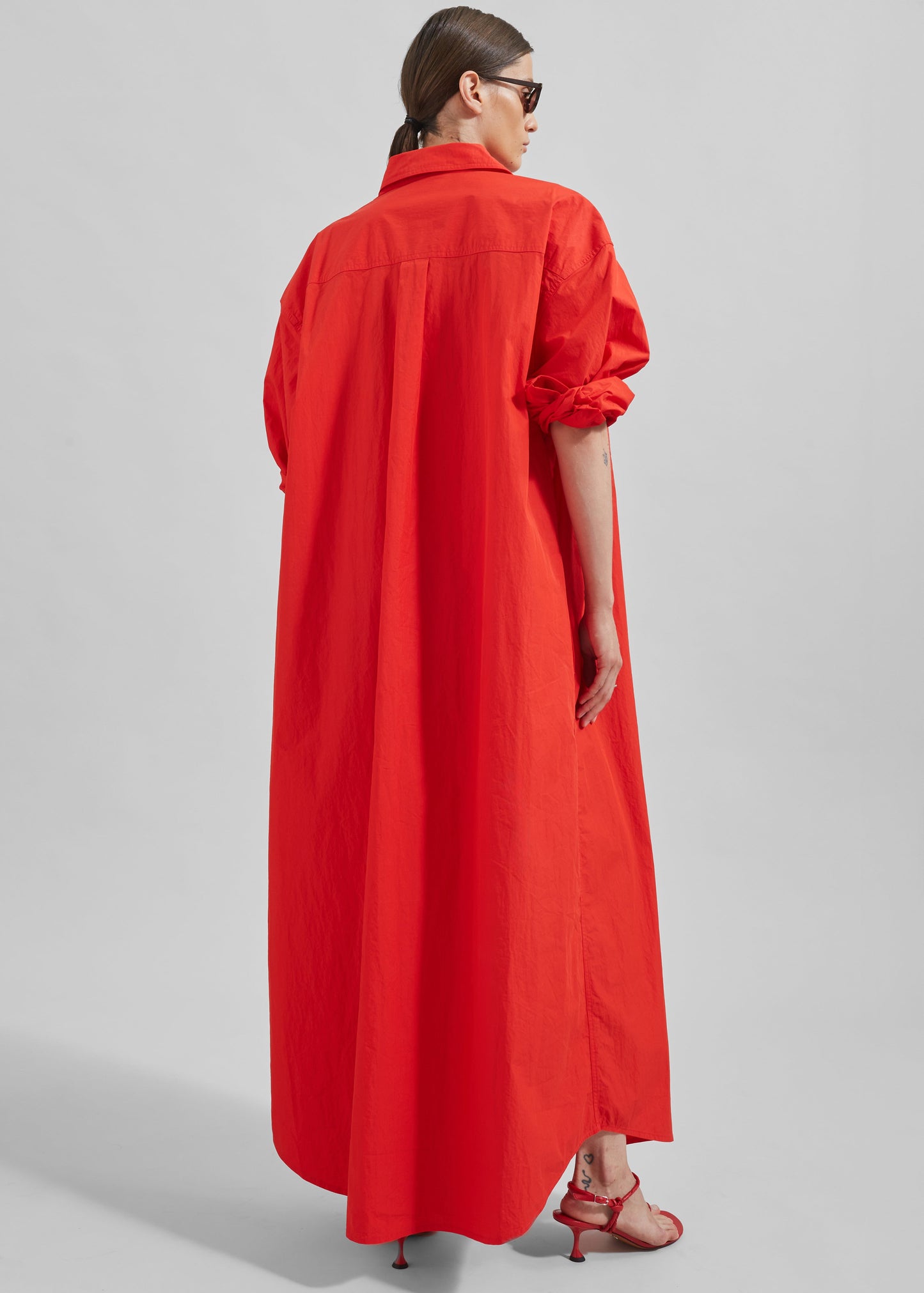 Calren Shirt Dress - Red