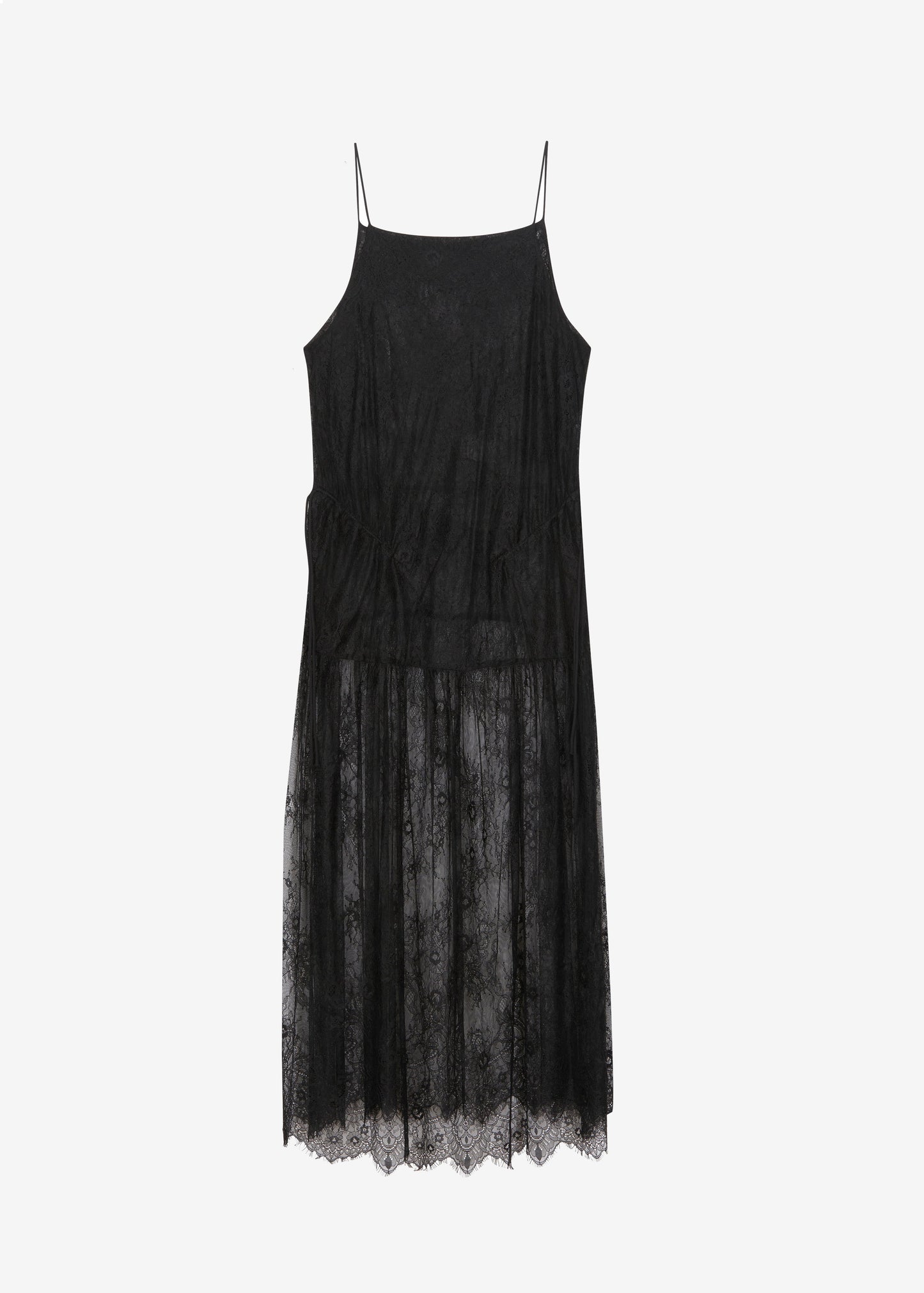 Calvi Maxi Lace Dress - Black