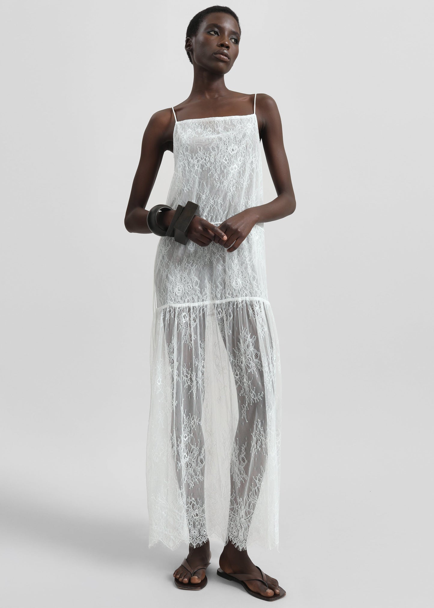Calvi Maxi Lace Dress - White