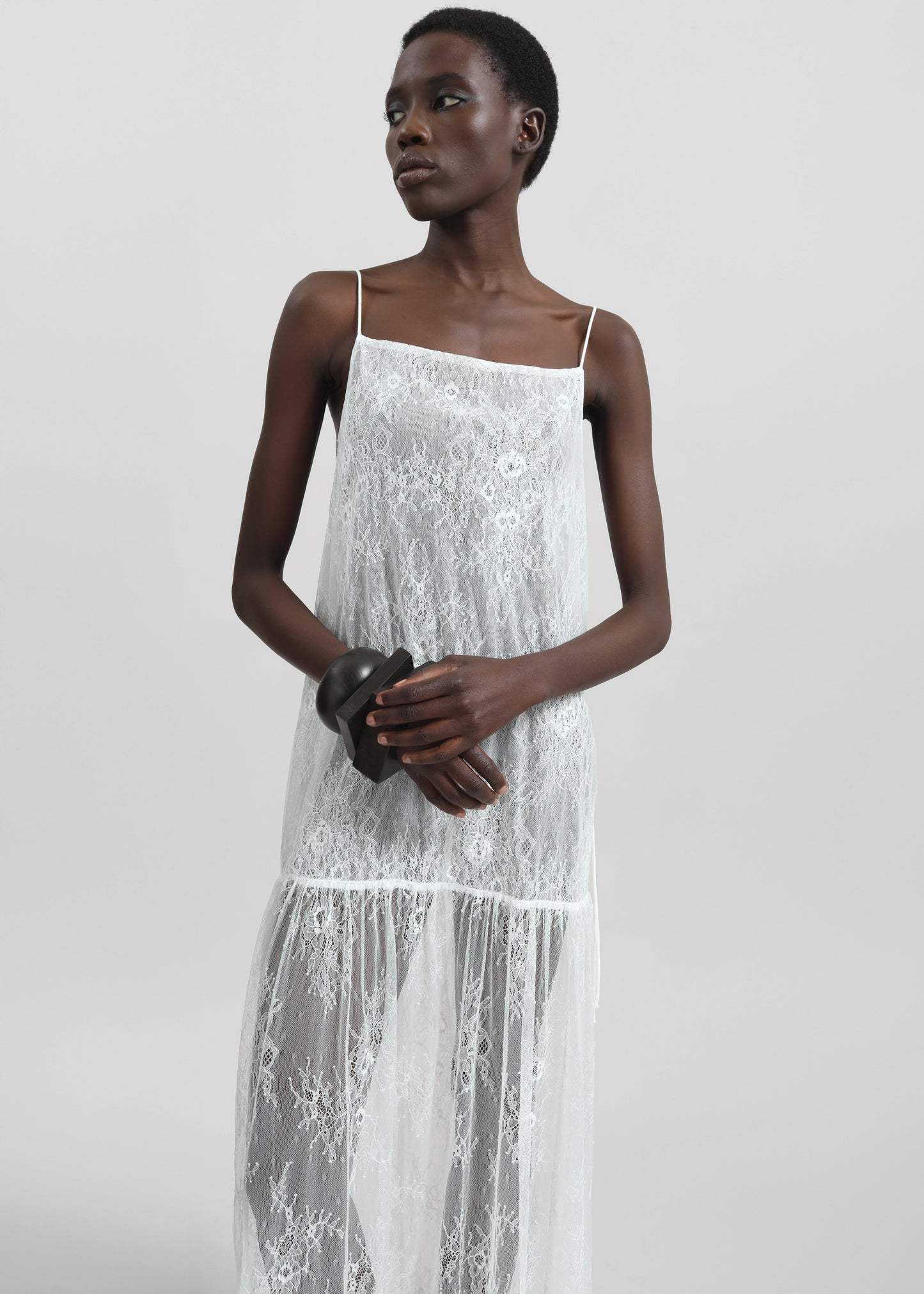 Calvi Maxi Lace Dress - White