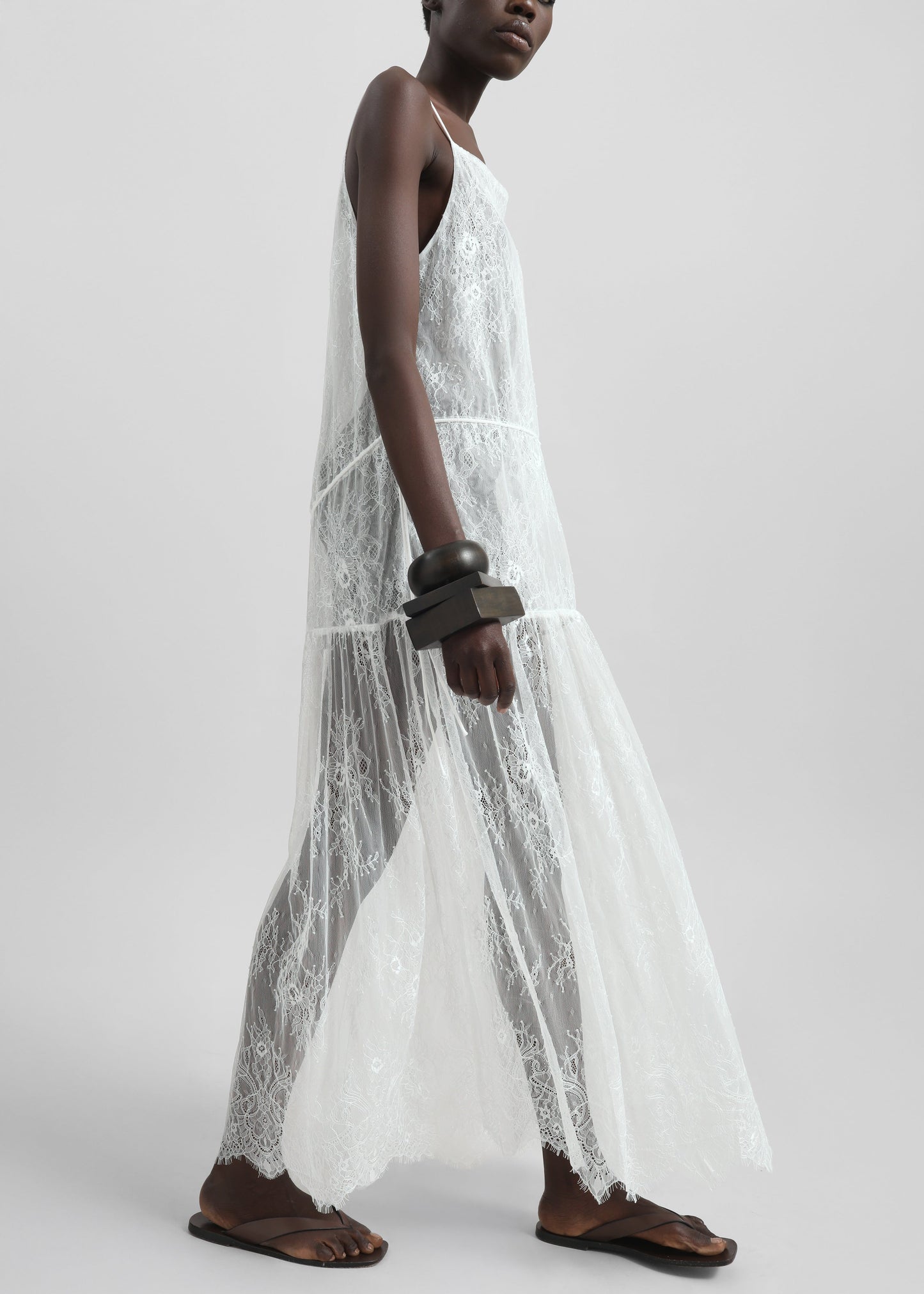 Calvi Maxi Lace Dress - White