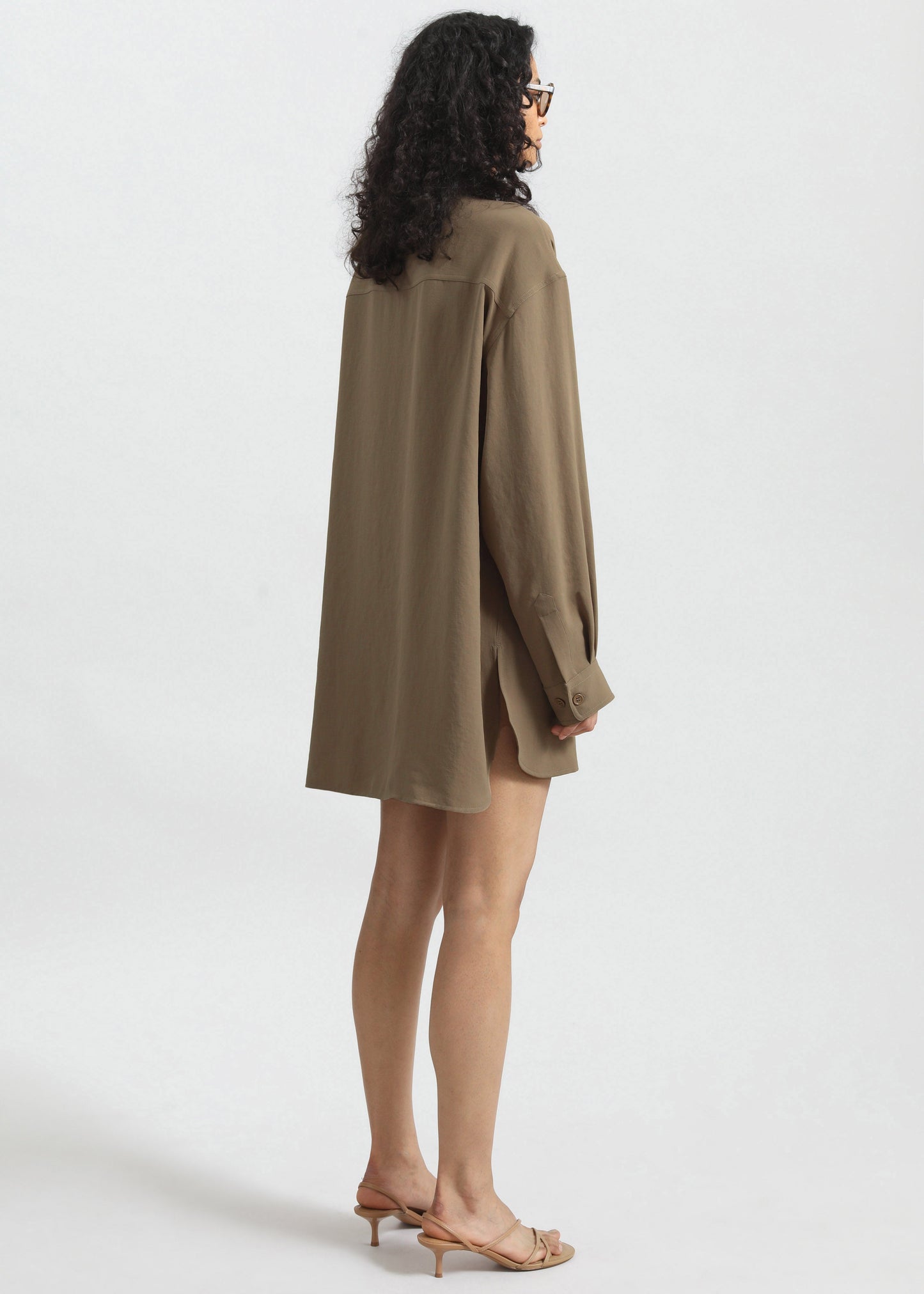 Carbis Cargo Shirt Dress - Camel