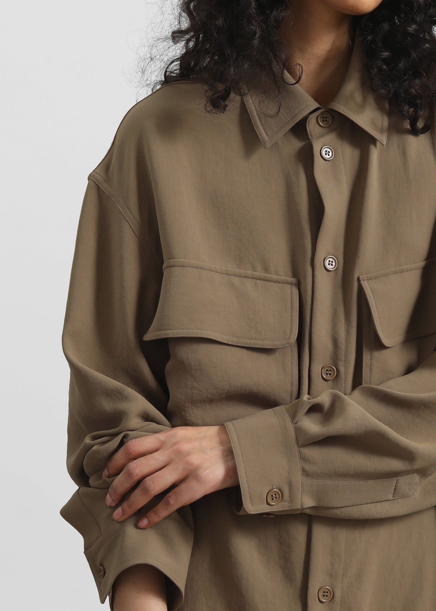 Carbis Cargo Shirt Dress - Camel