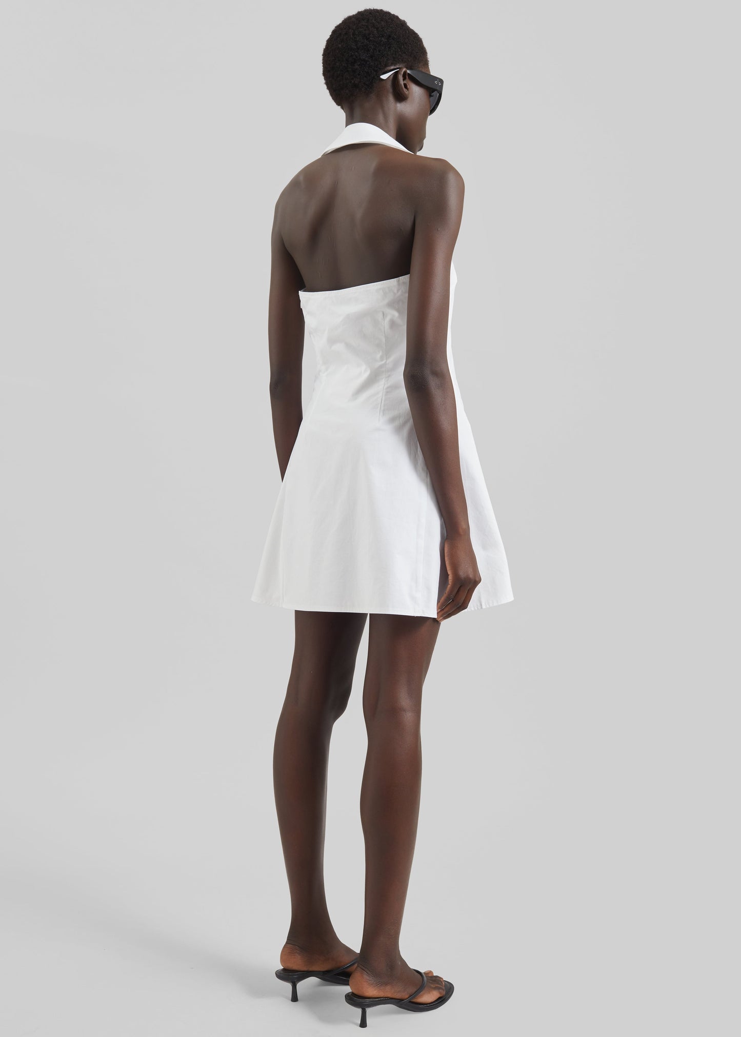 Coperni Collared Babydoll Dress - White