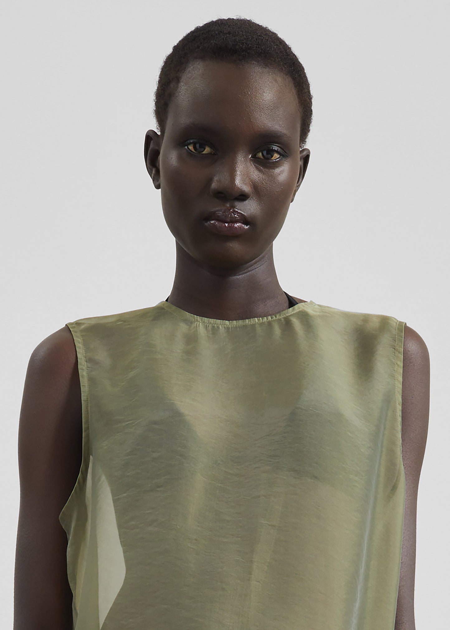 Corindi Sheer Organza Dress - Olive