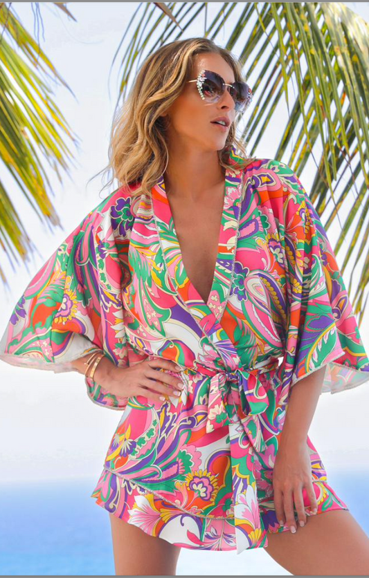 Vanita Rosa Nikos Kimono Birdy