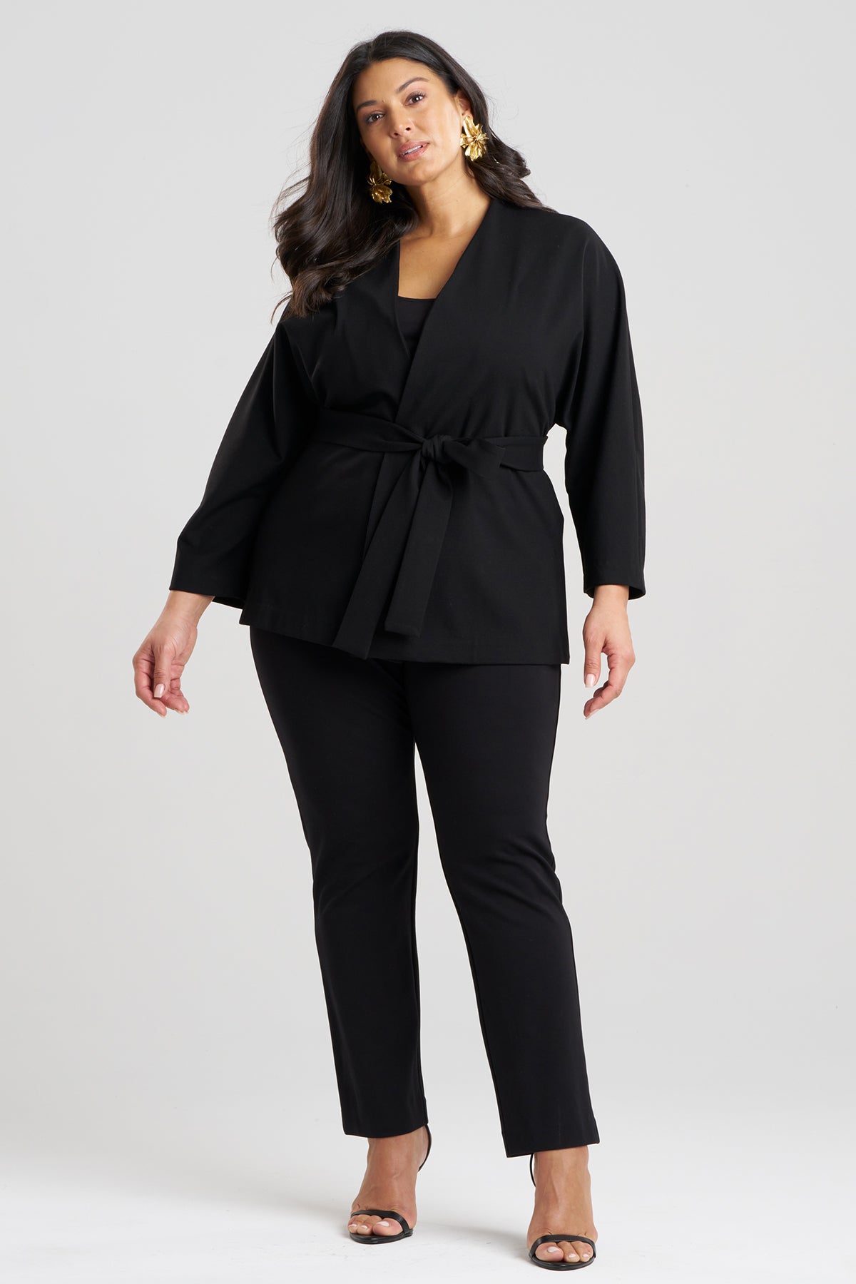 Compact Knit Kimono Jacket