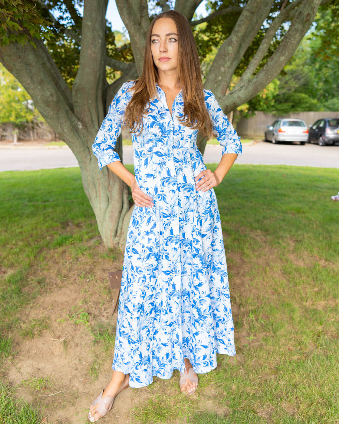 Shirt Dress New Linen Printed