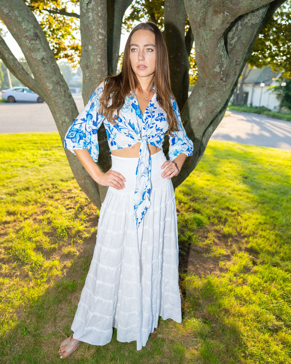 Bolero Nodo Centrale Linen Top