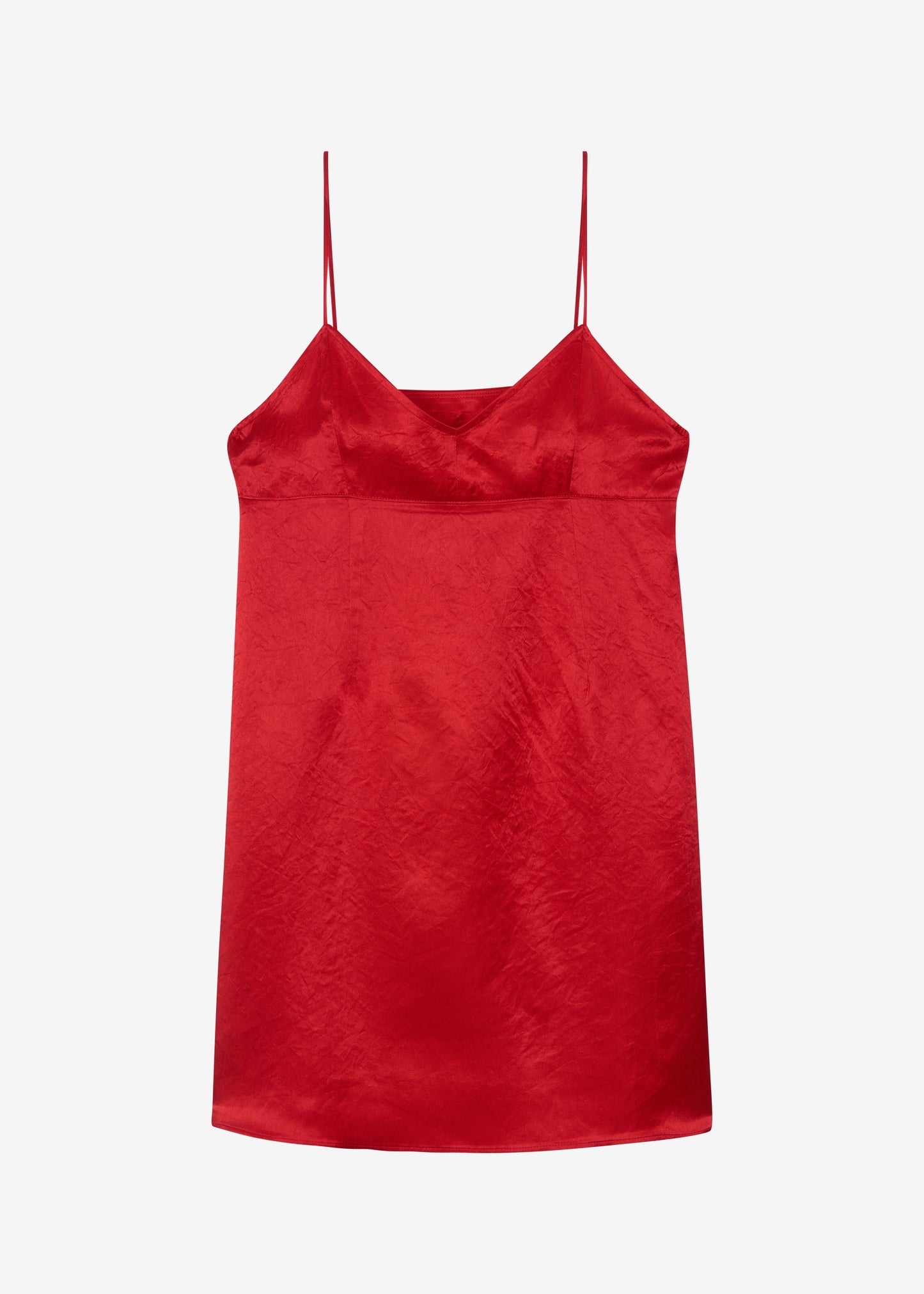 Elma Satin Mini Dress - Red
