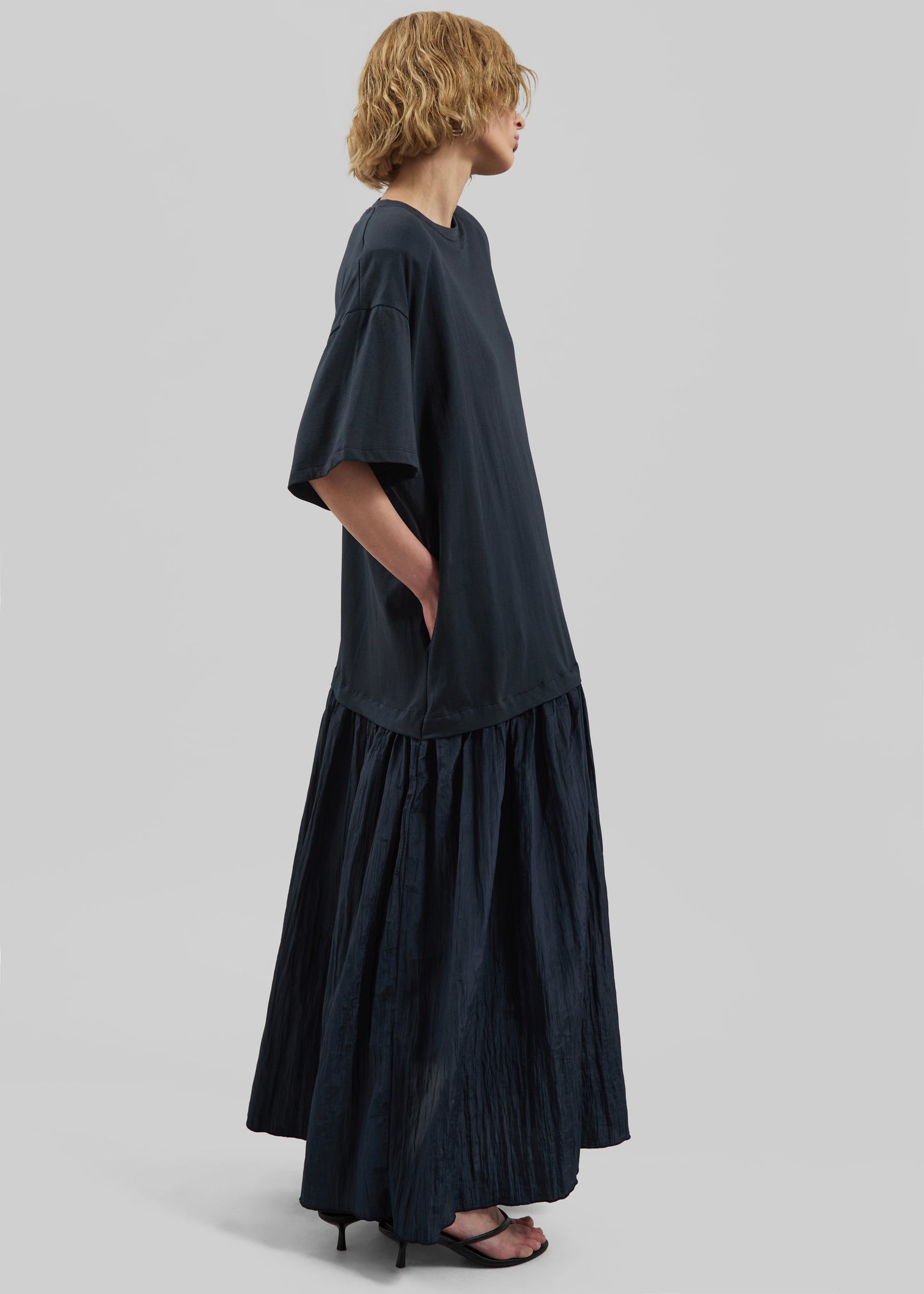 Endell Drop-Waist T-Shirt Dress - Navy