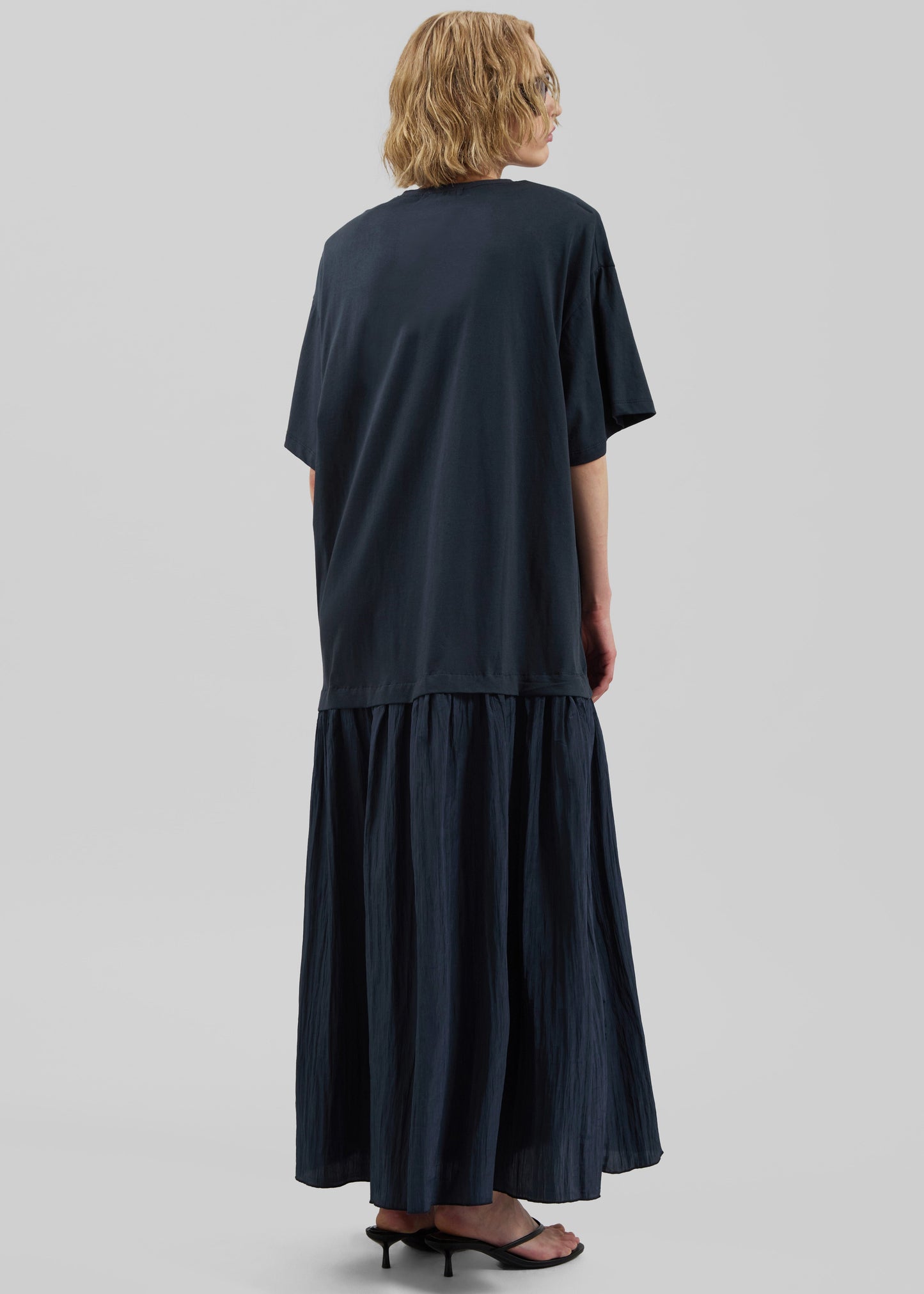 Endell Drop-Waist T-Shirt Dress - Navy