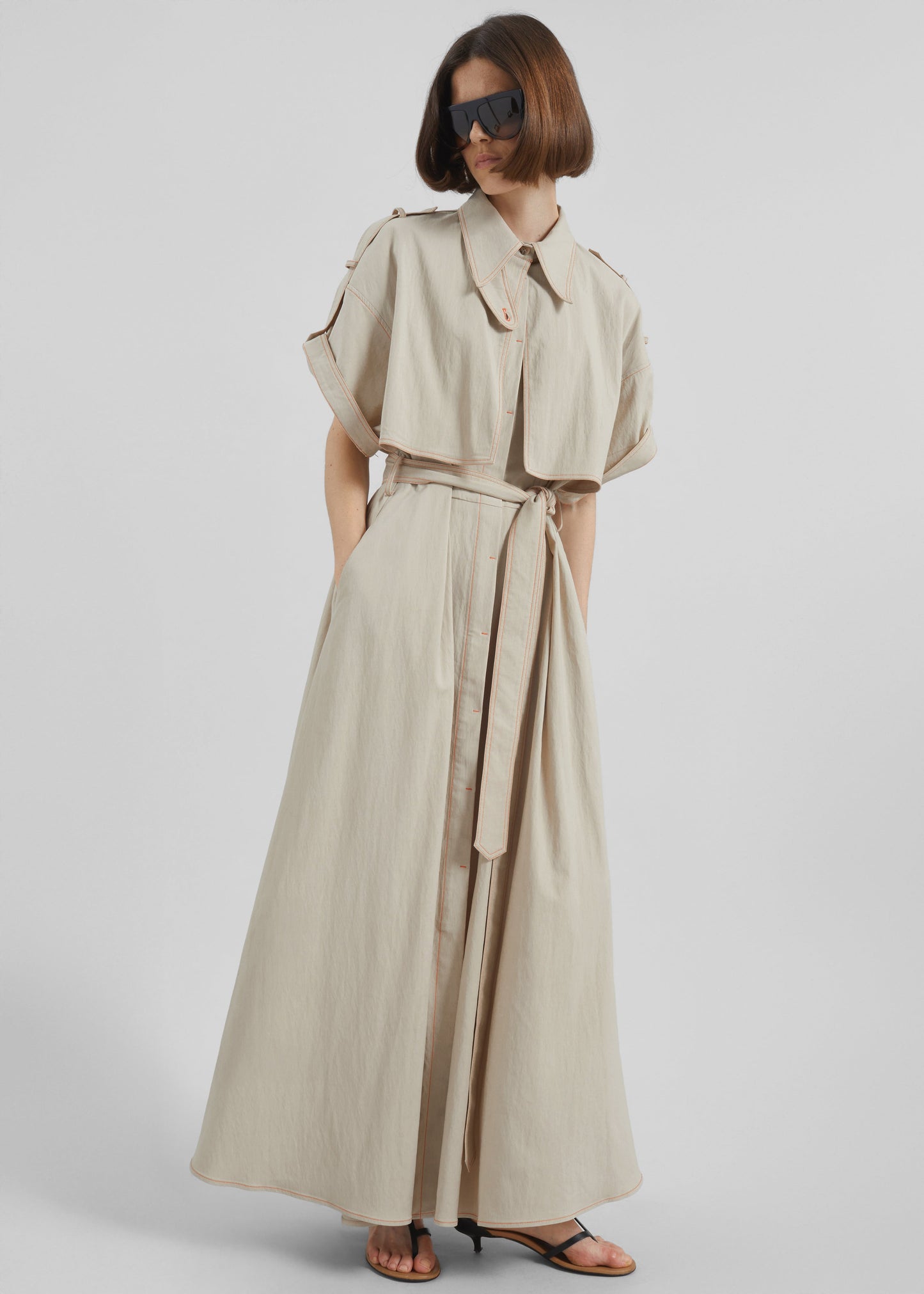 Everset Trench Dress - Beige