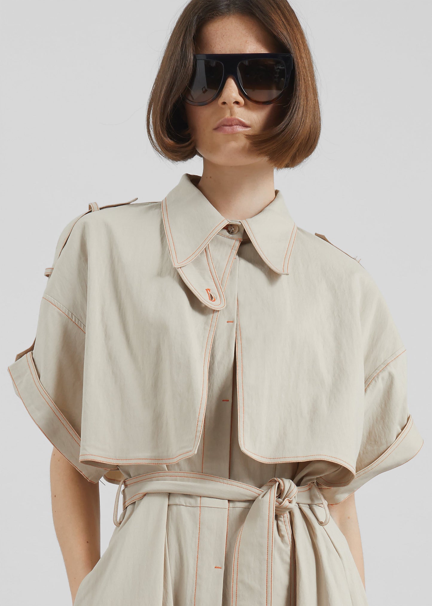 Everset Trench Dress - Beige