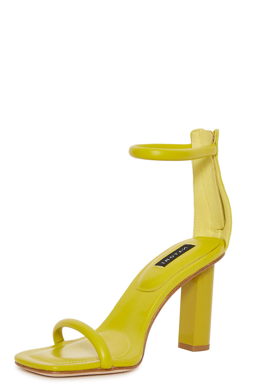 Glow Nappa Leather Block Heel Sandal