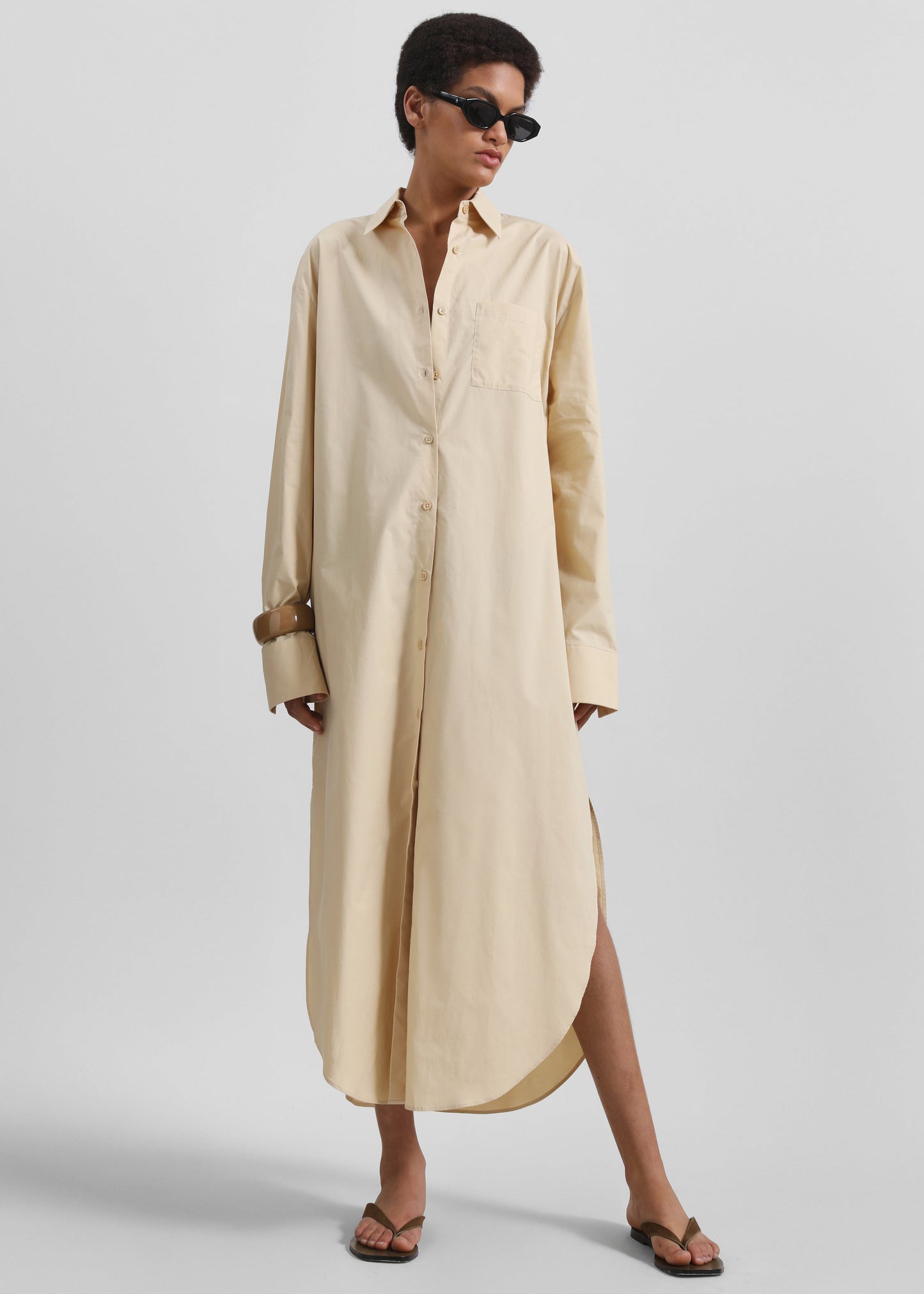 Helena Shirt Dress - Beige