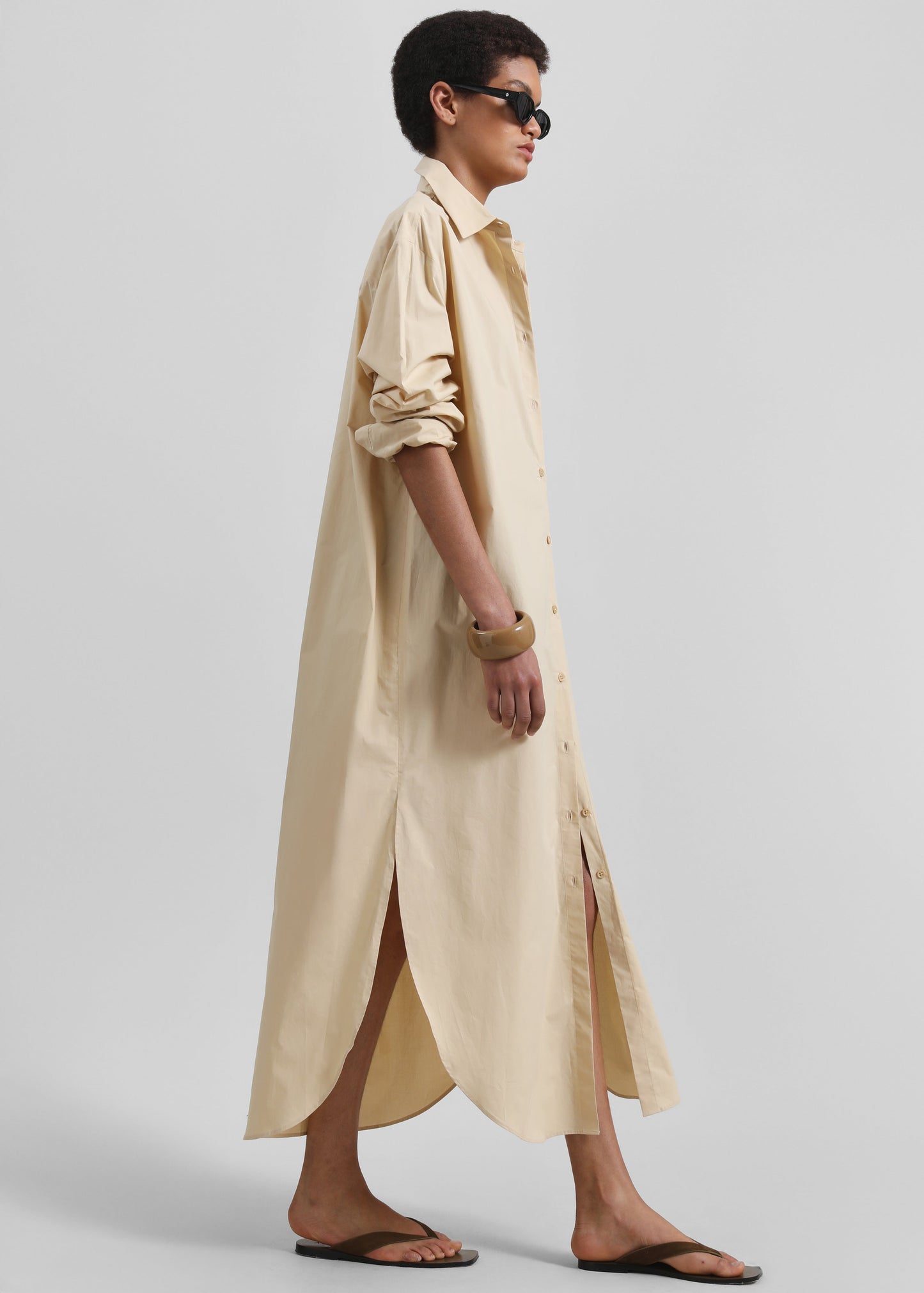 Helena Shirt Dress - Beige