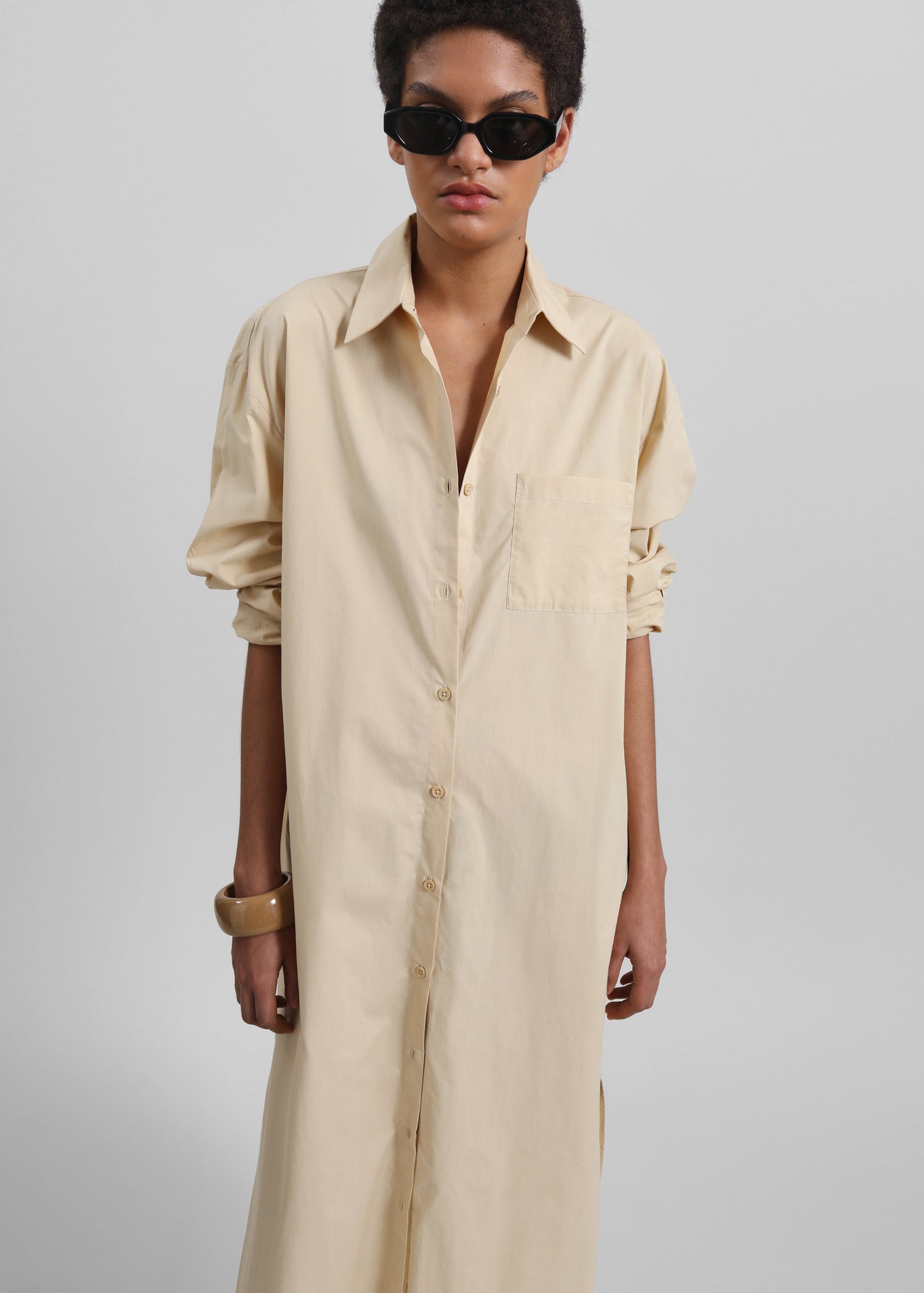 Helena Shirt Dress - Beige