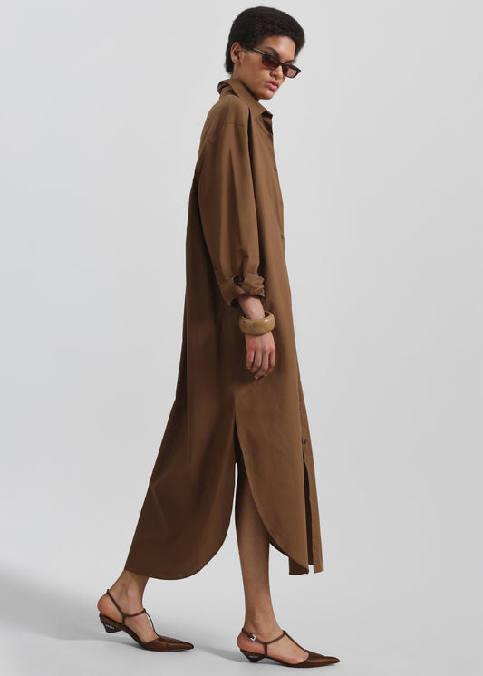 Helena Shirt Dress - Brown
