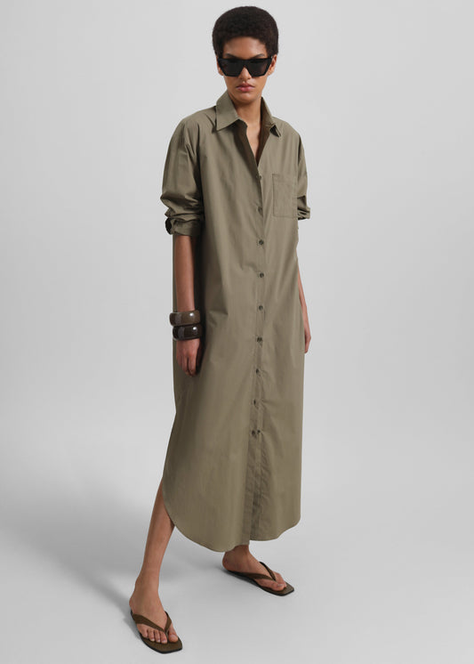 Helena Shirt Dress - Khaki