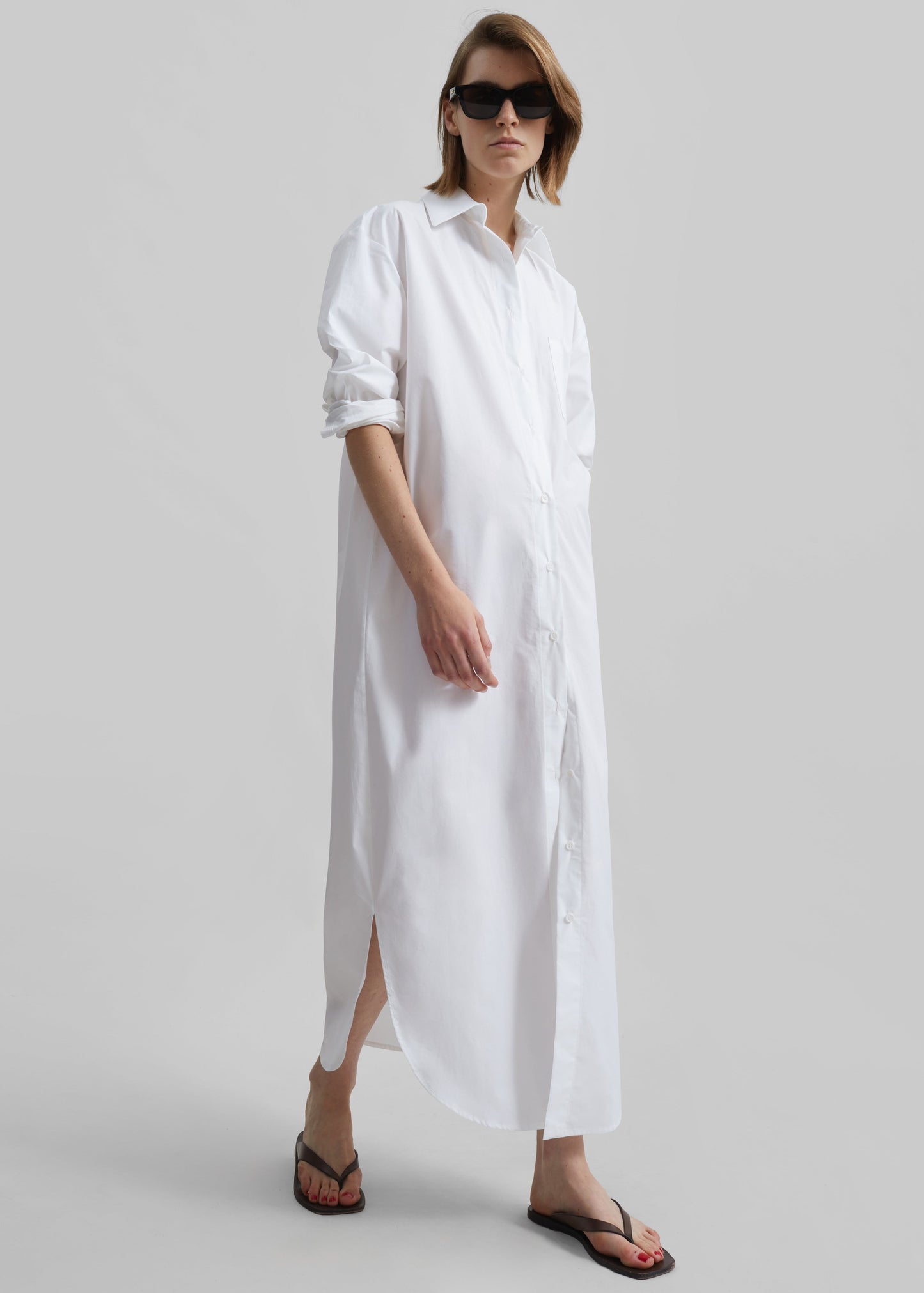 Helena Shirt Dress - White