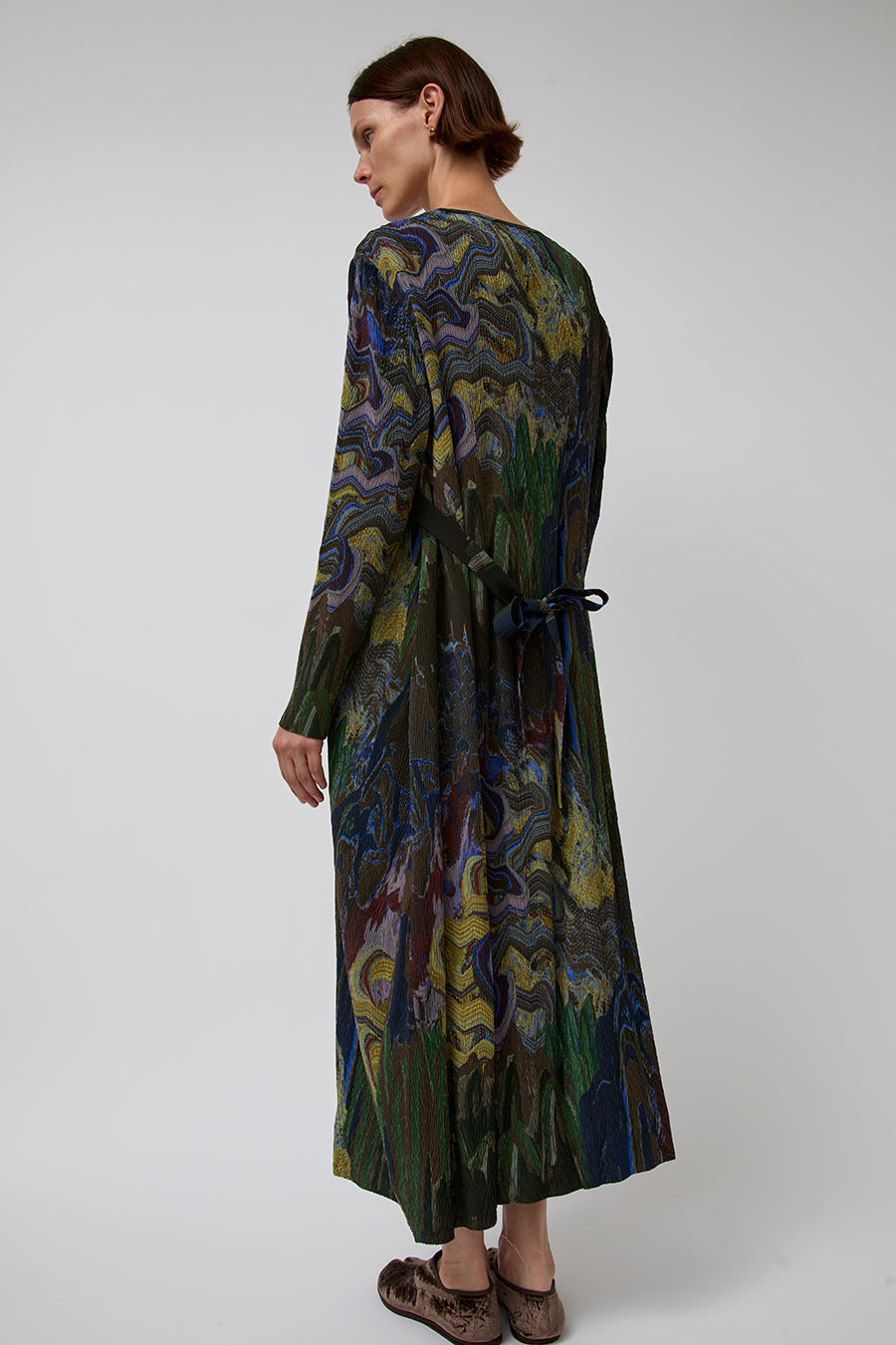 Henrik Vibskov O Dress in Graphic Slopes Dark