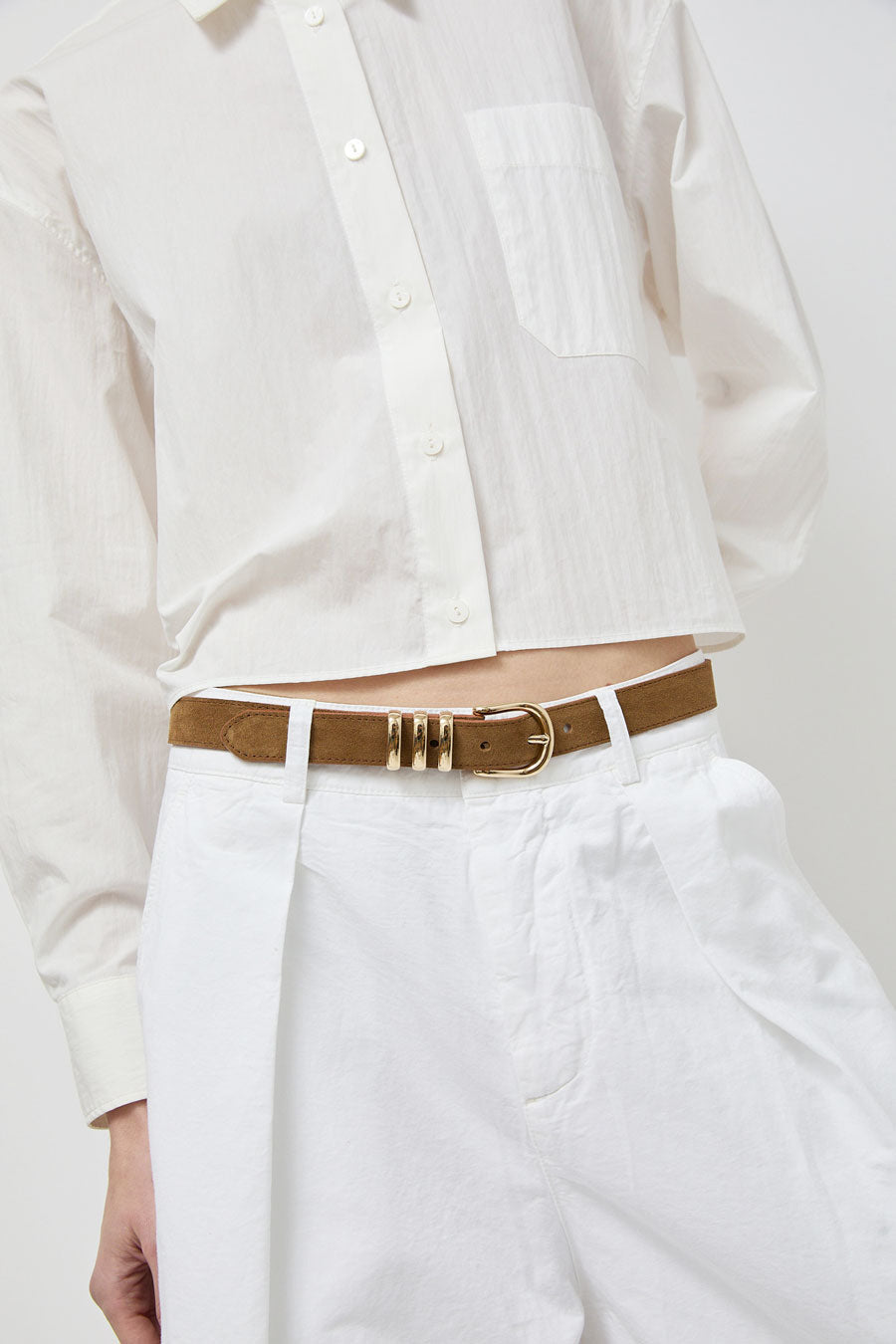 Herbert Frere Soeur La Iena Velours Belt in Tobacco