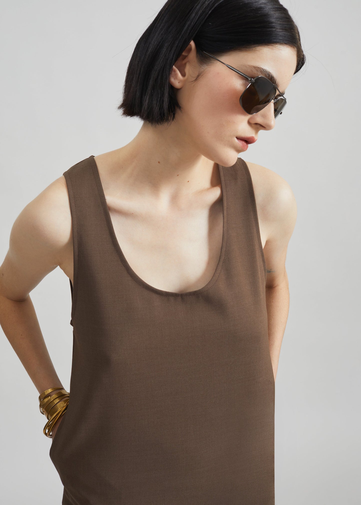 Kenmare Midi Dress - Brown