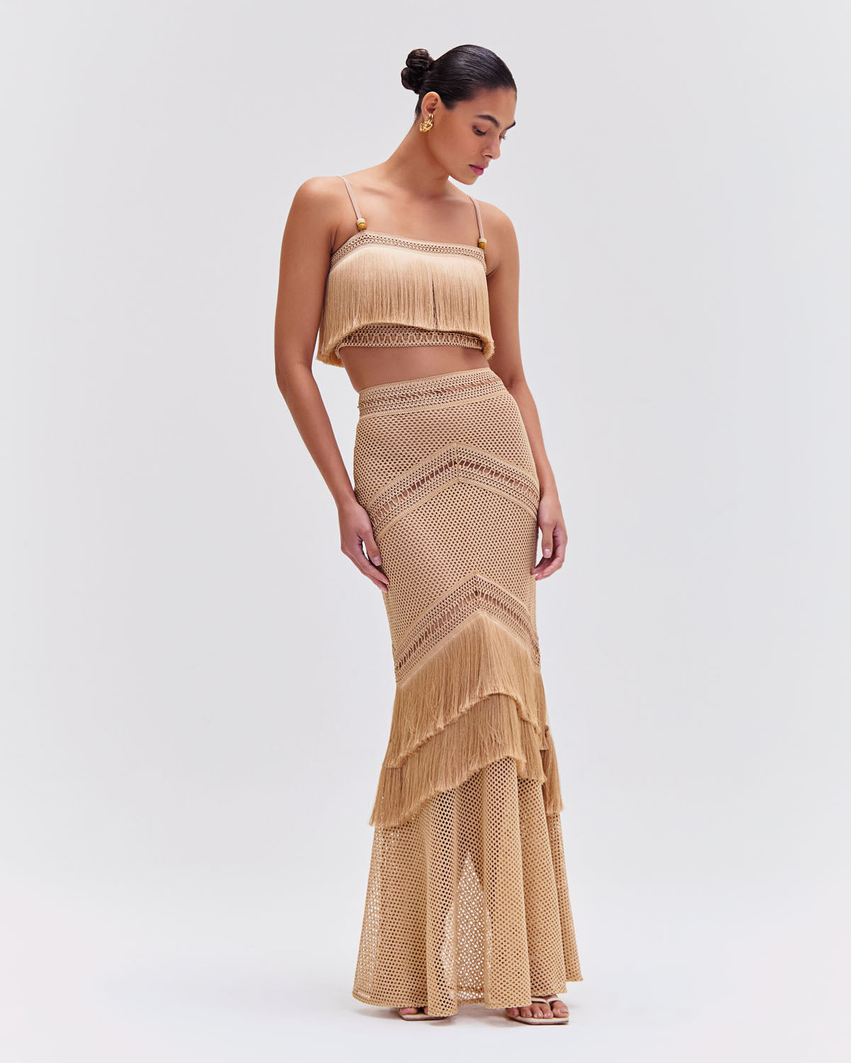 PatBo Fringe Cropped Top