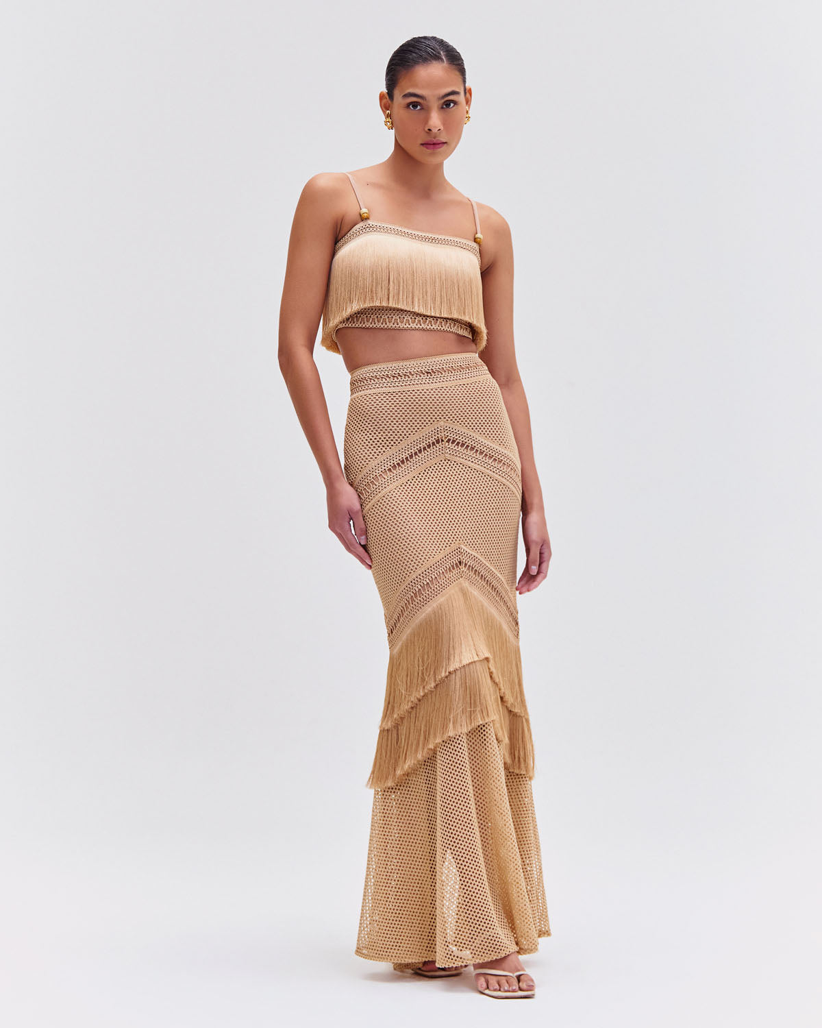 PatBo Fringe Cropped Top