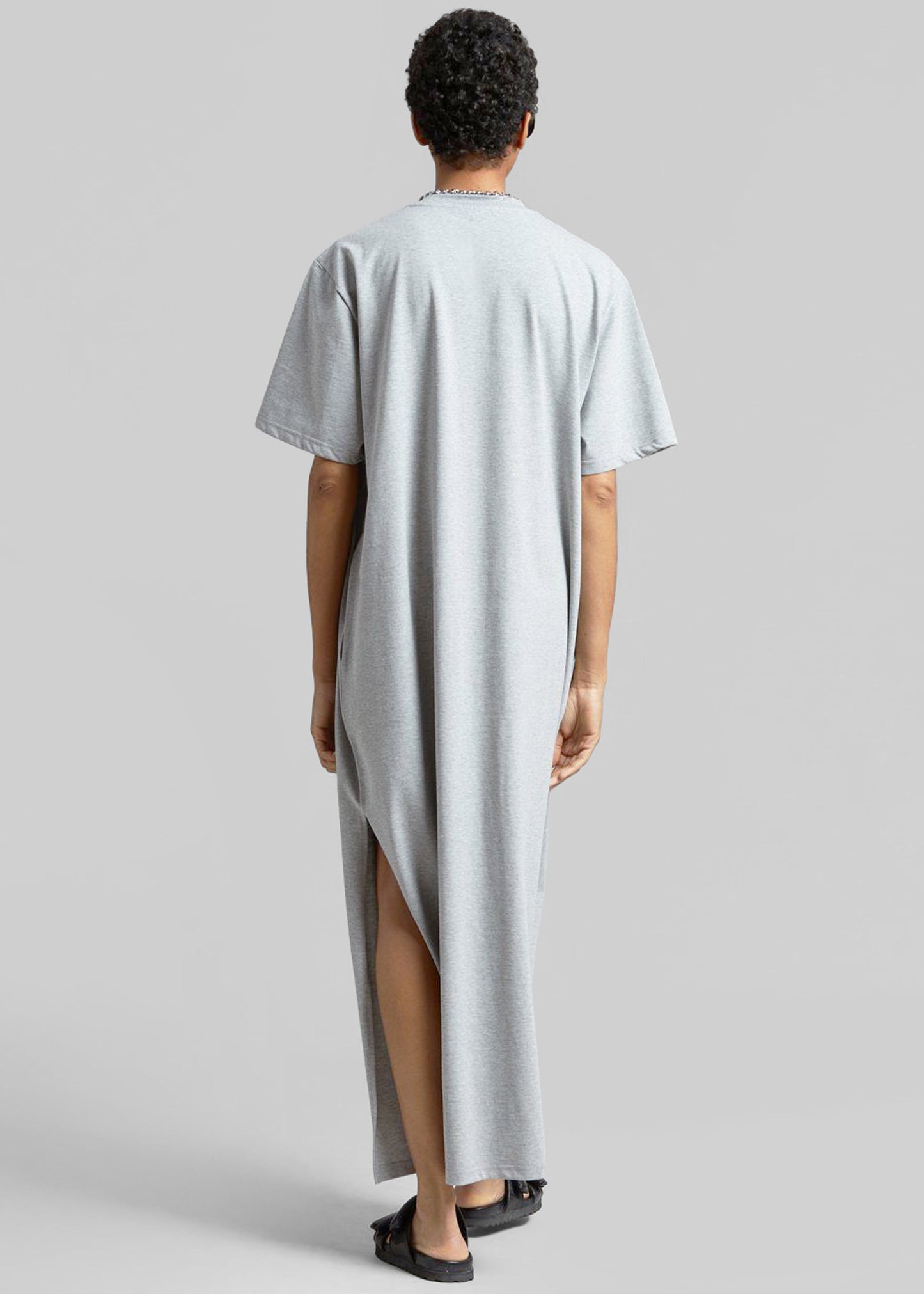 Lou Oversized Tee Dress - Heather Grey