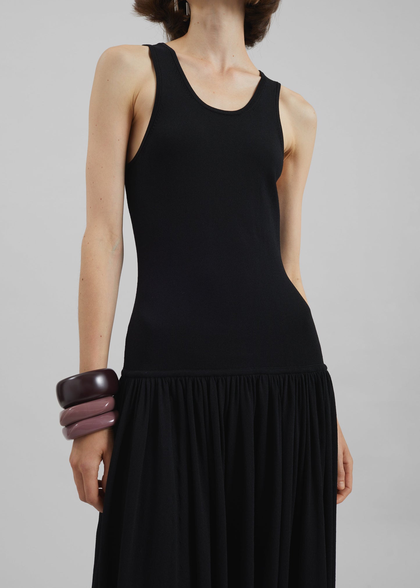 Loulou de Saison Jada Long Jersey Dress - Black