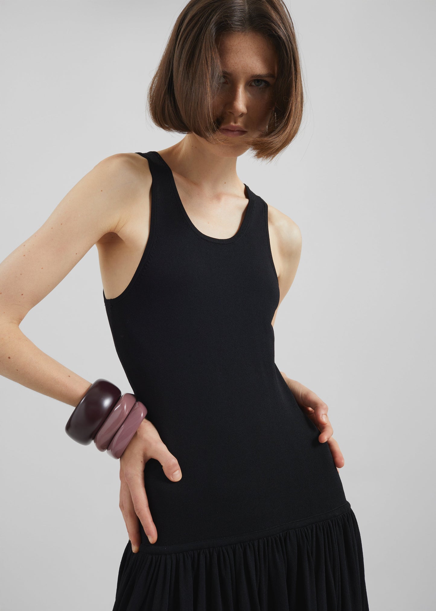 Loulou de Saison Jada Long Jersey Dress - Black