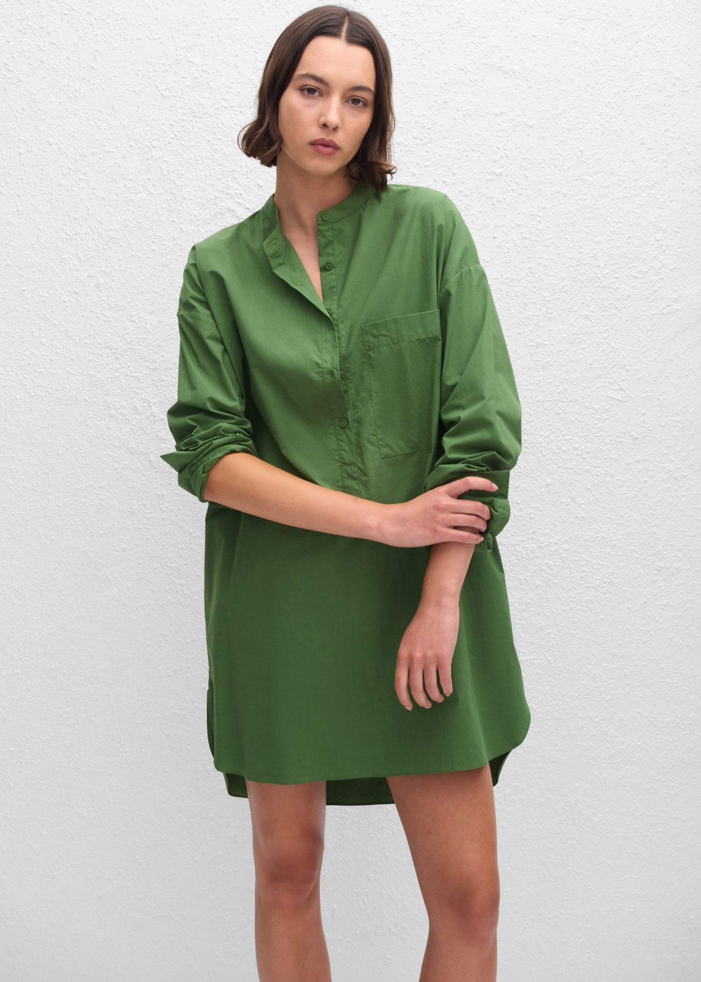 Matteau Popover Mini Shirt Dress - Cactus