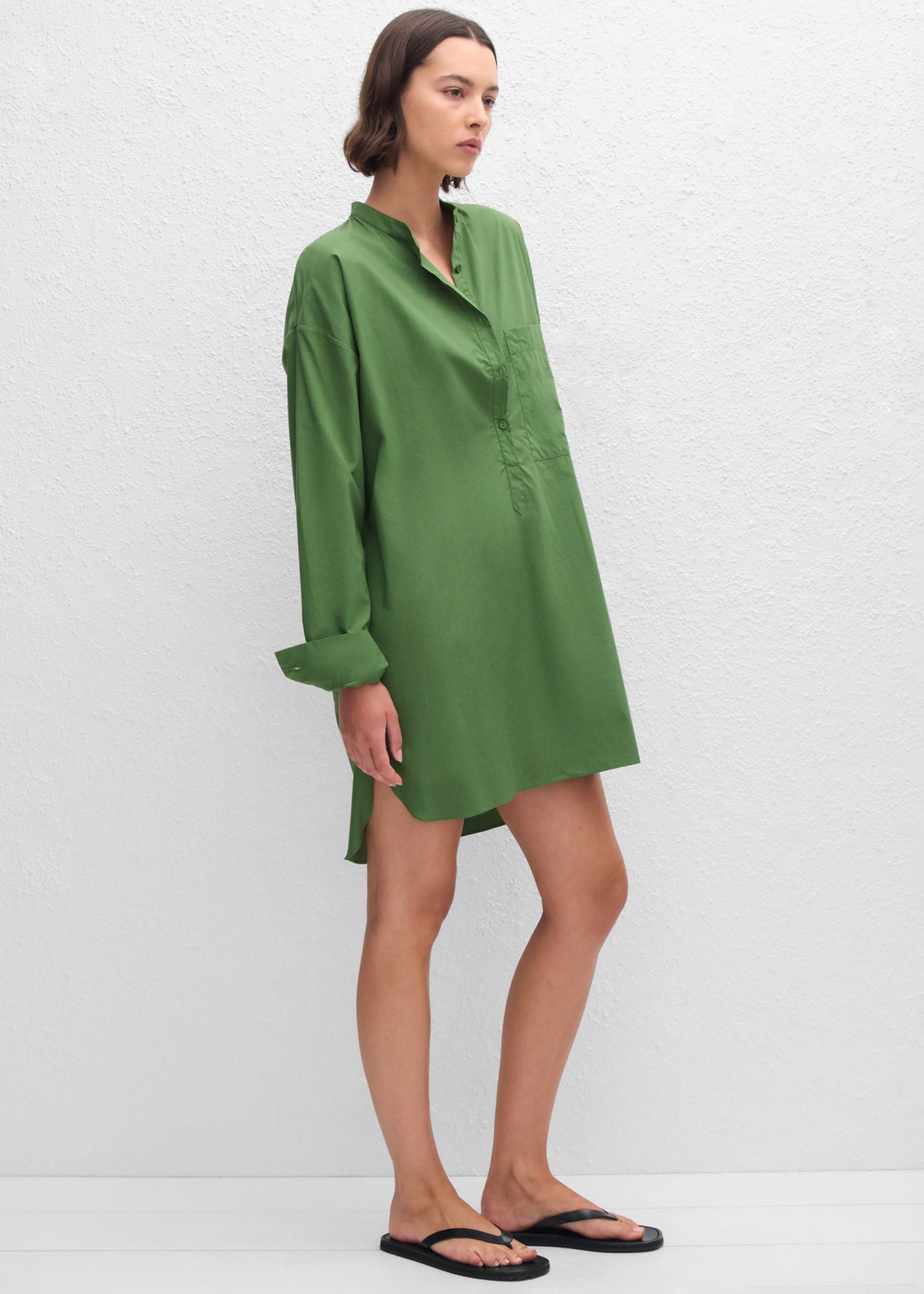 Matteau Popover Mini Shirt Dress - Cactus