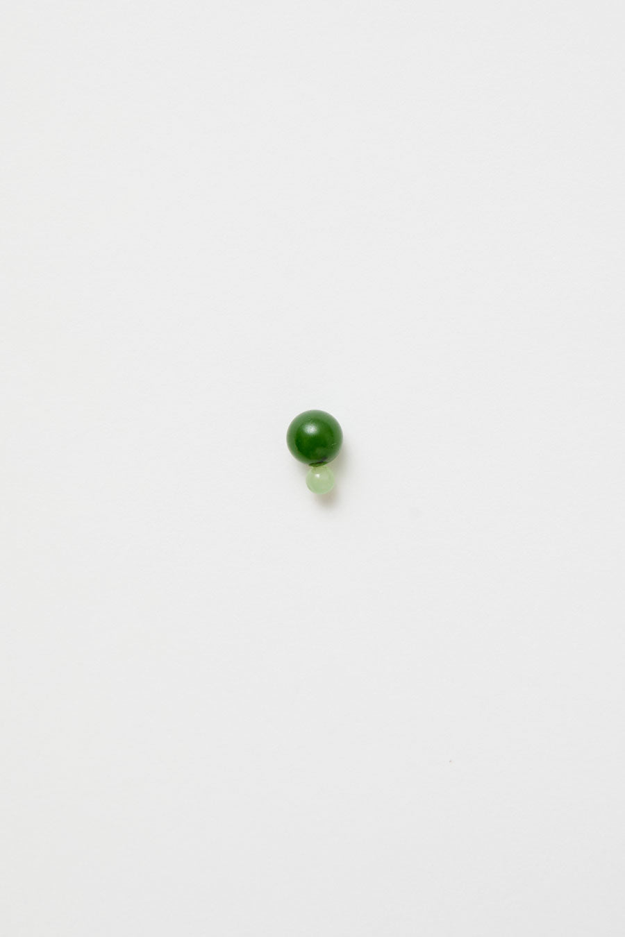 Mussels and Muscles Glyzinia Bicolor Single Earstud in Dark Green