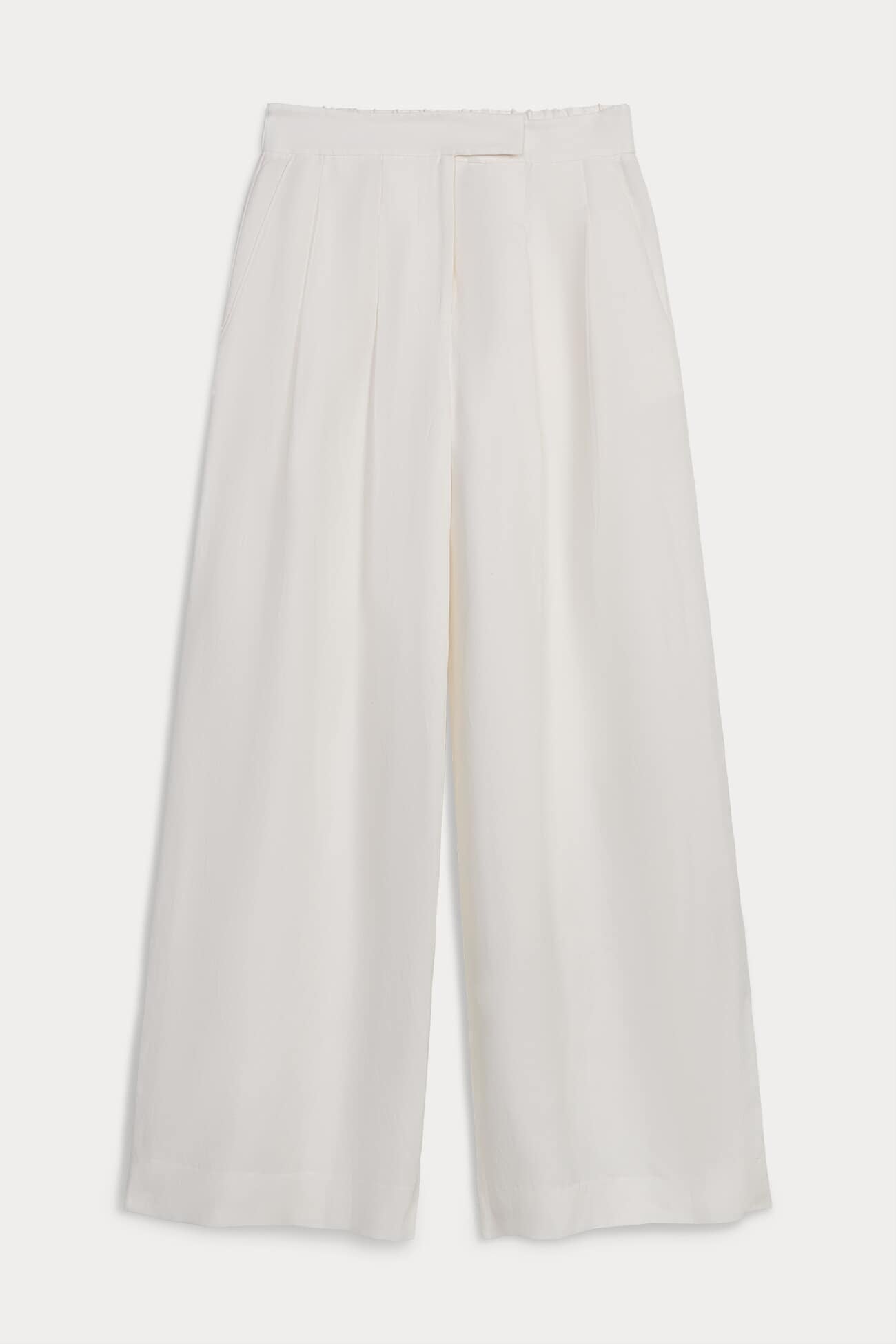 LEYNA SILK LINEN WIDE LEG PANT