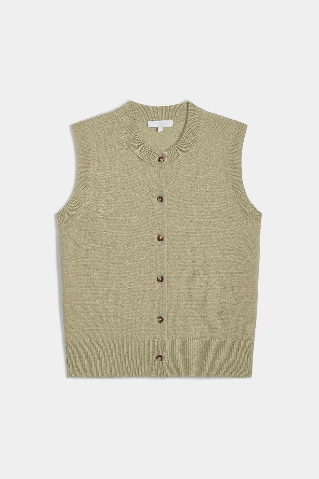EMMALINE BUTTON-UP CASHMERE SWEATER VEST