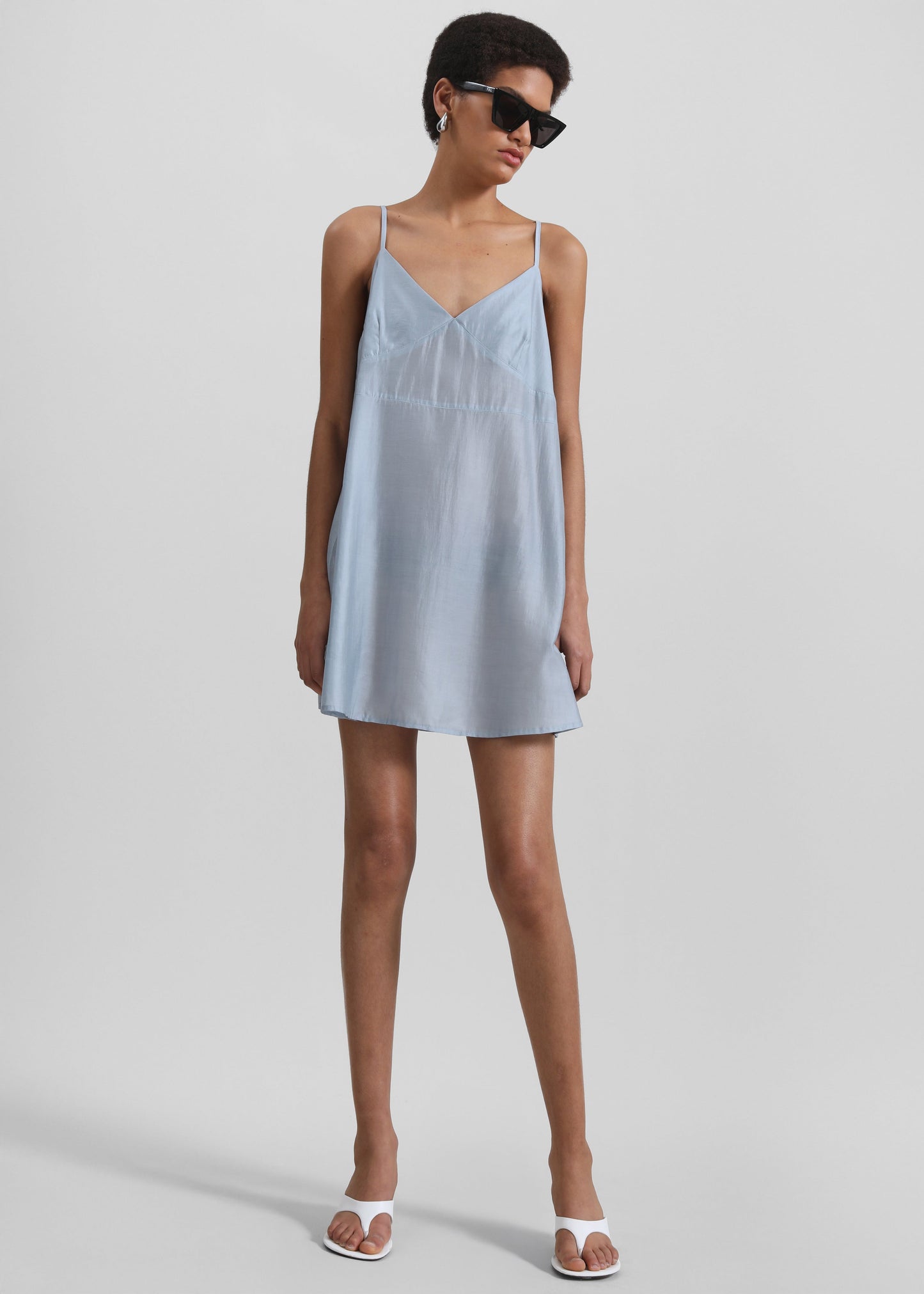 Noli Slip Mini Dress - Dusty Blue