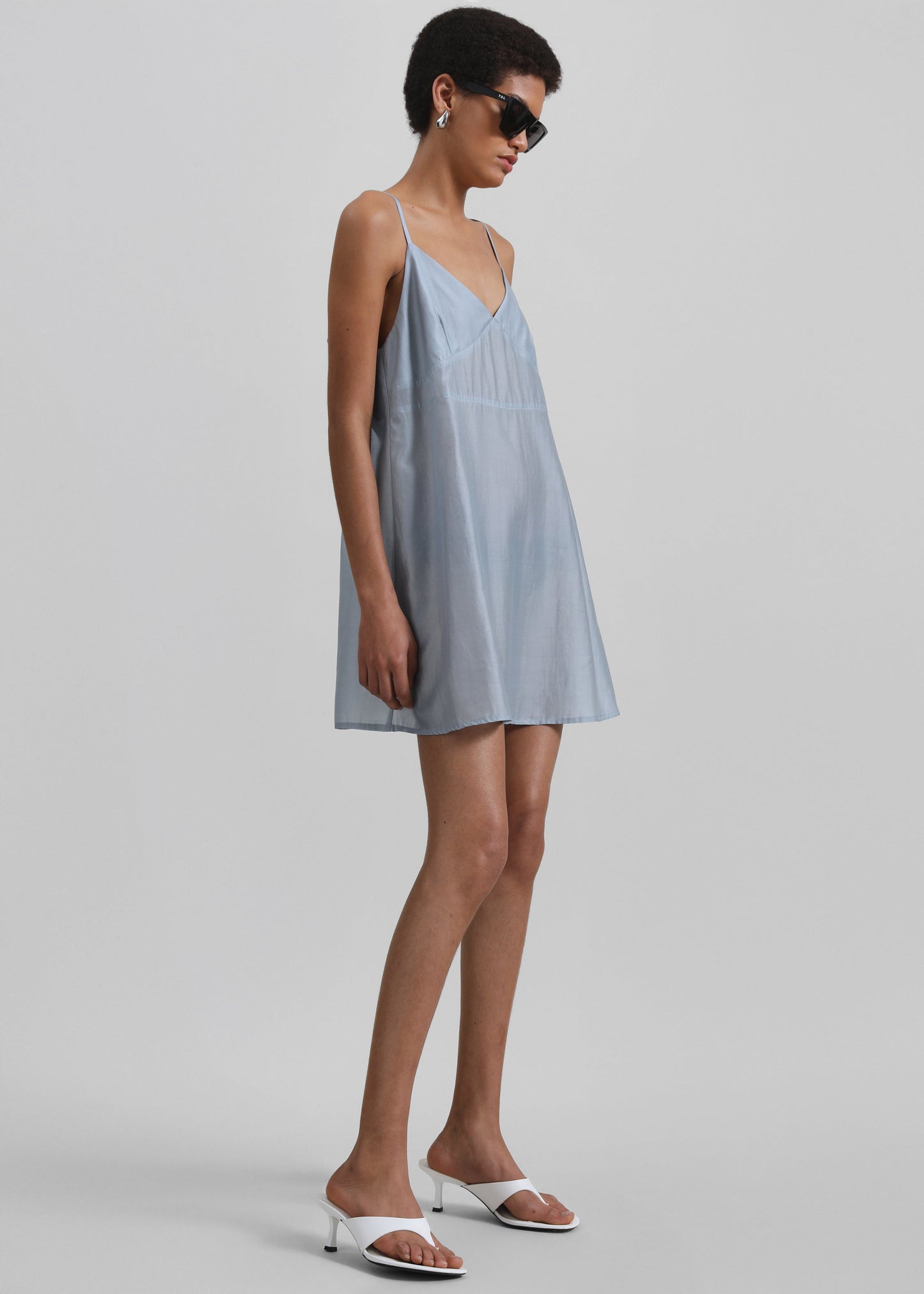 Noli Slip Mini Dress - Dusty Blue