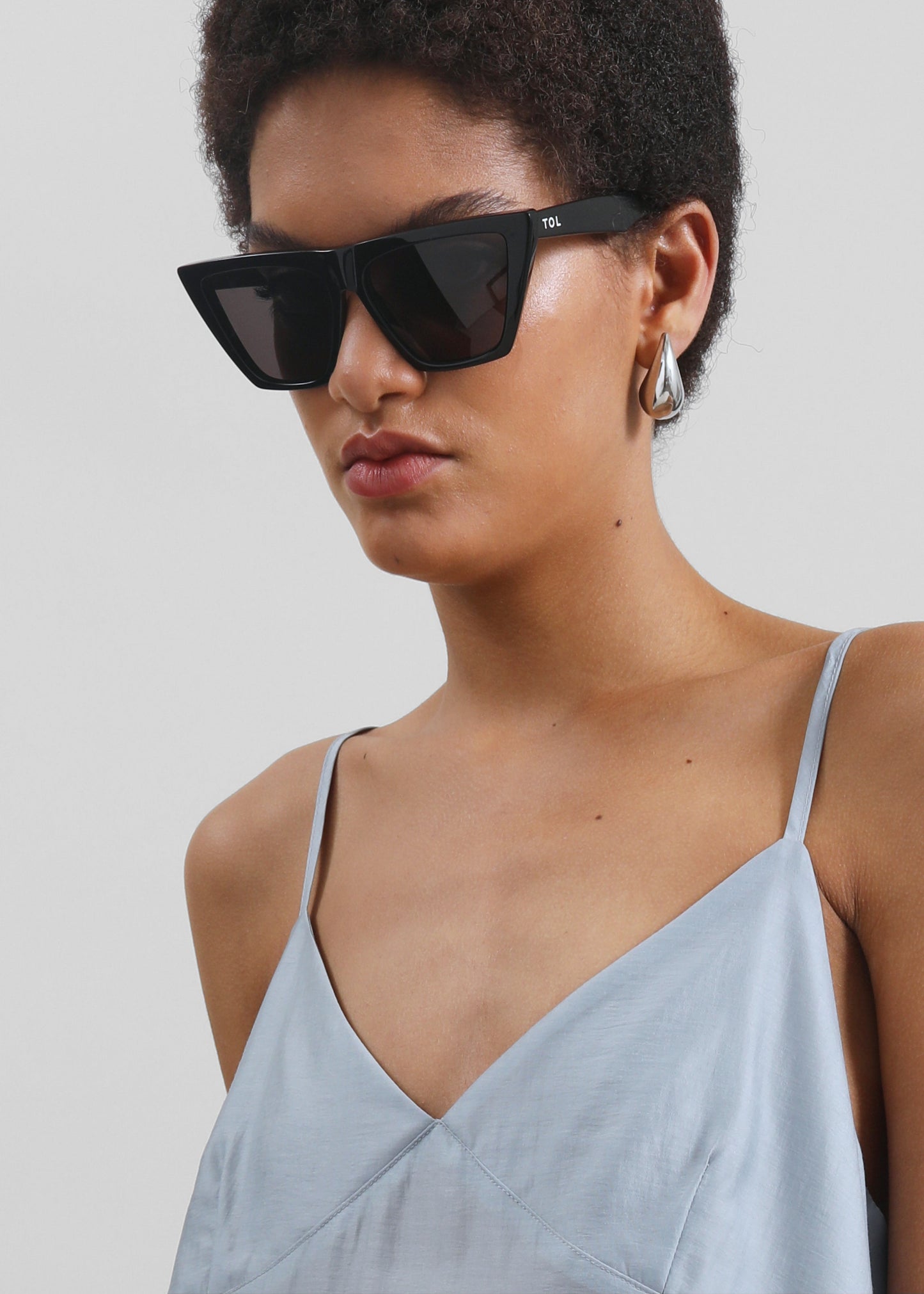 Noli Slip Mini Dress - Dusty Blue