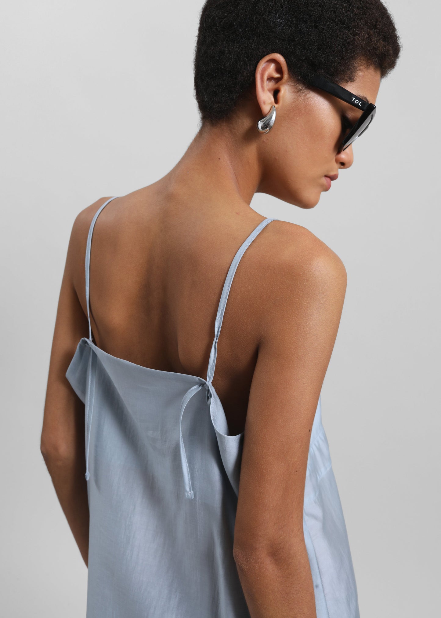 Noli Slip Mini Dress - Dusty Blue
