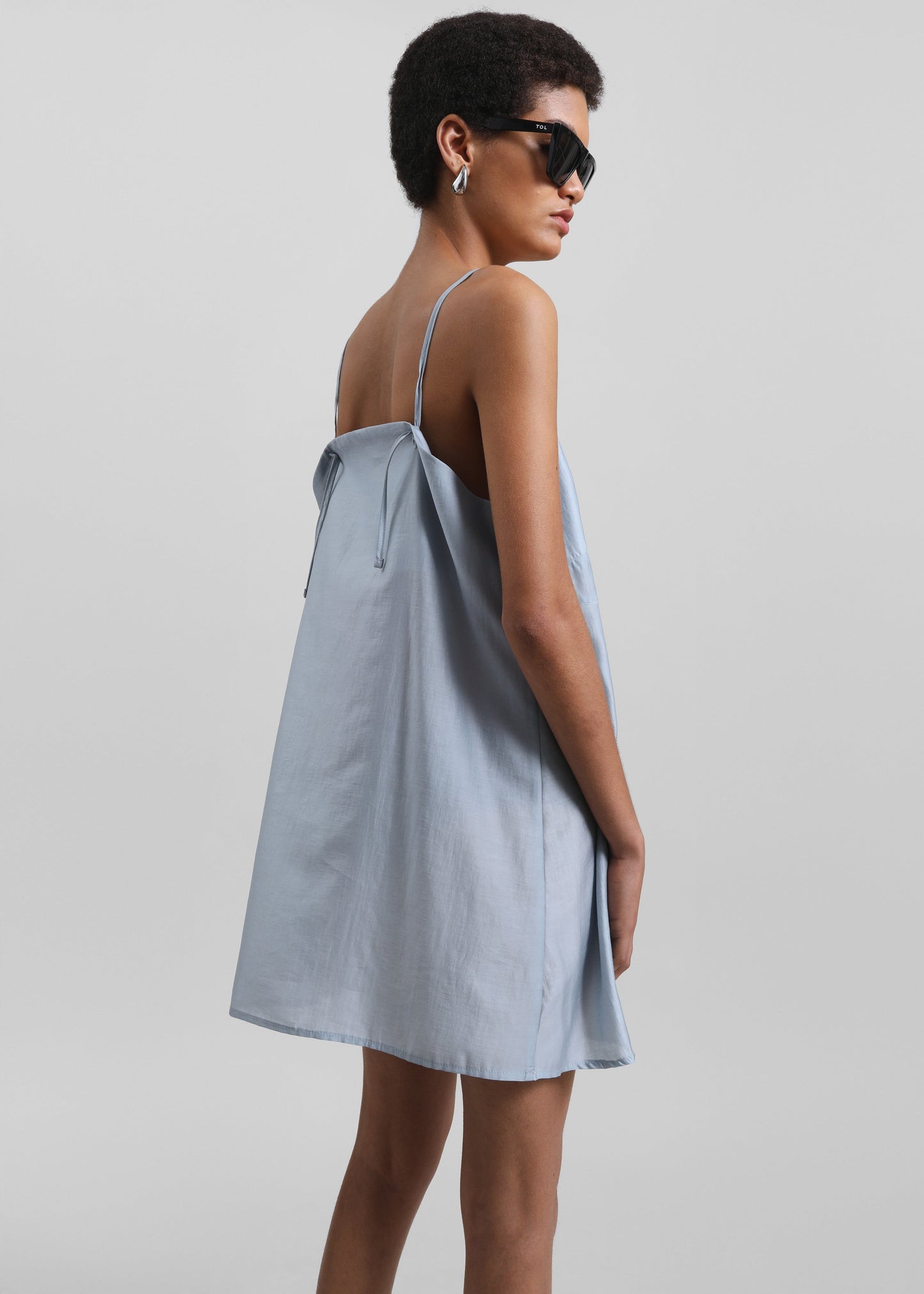 Noli Slip Mini Dress - Dusty Blue