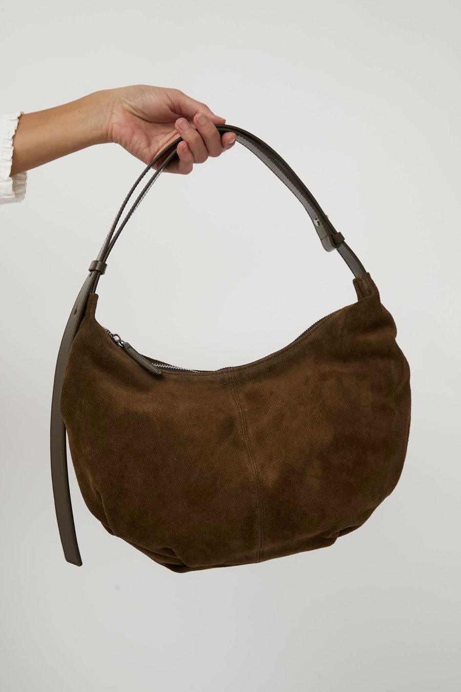 Nothing Written HT Suede Shoulder Bag in Caramel